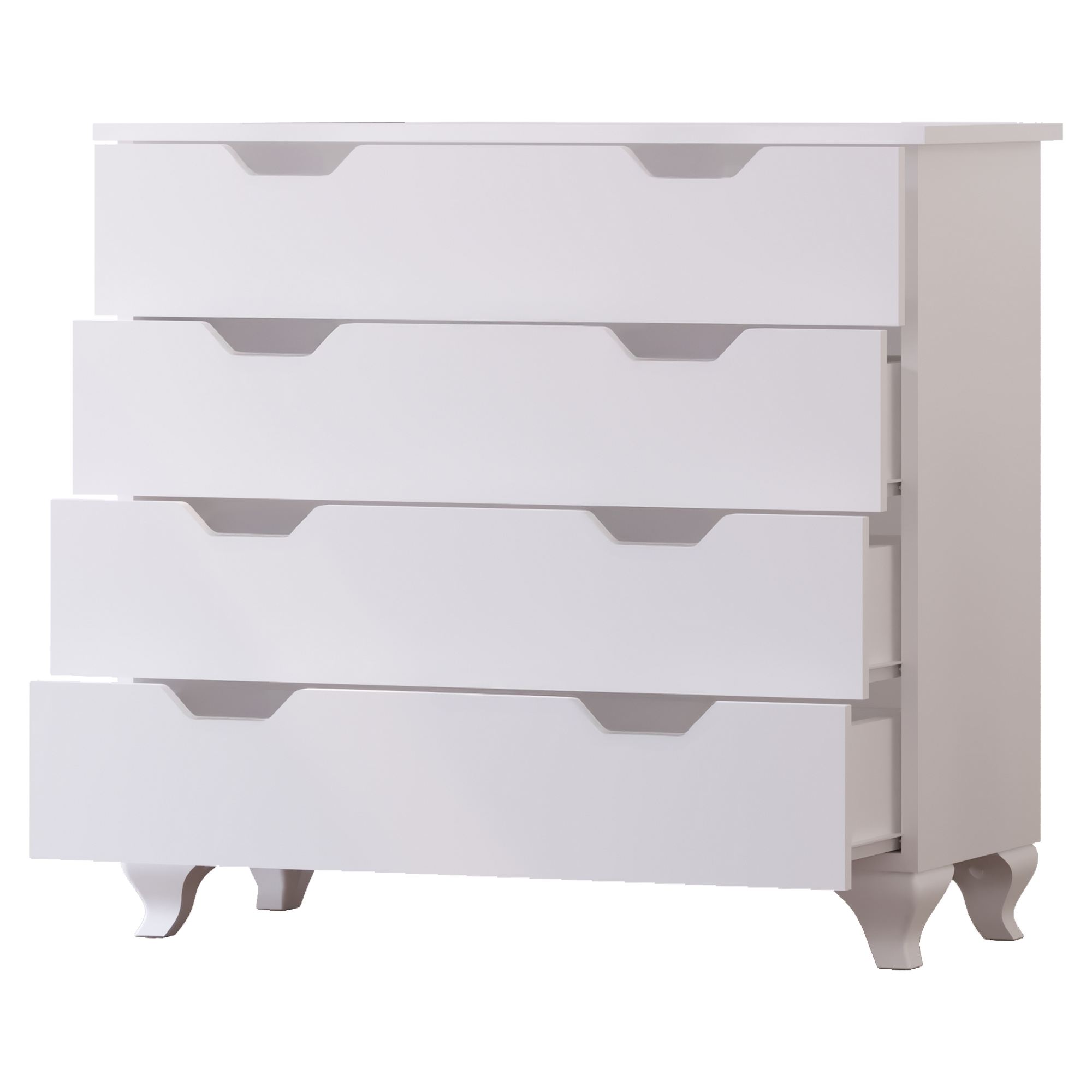 Comodă Hanah Home, PAL melaminat, 86 x 40 x 86 cm, alb mat, 167RAB1510 — imaginea 3