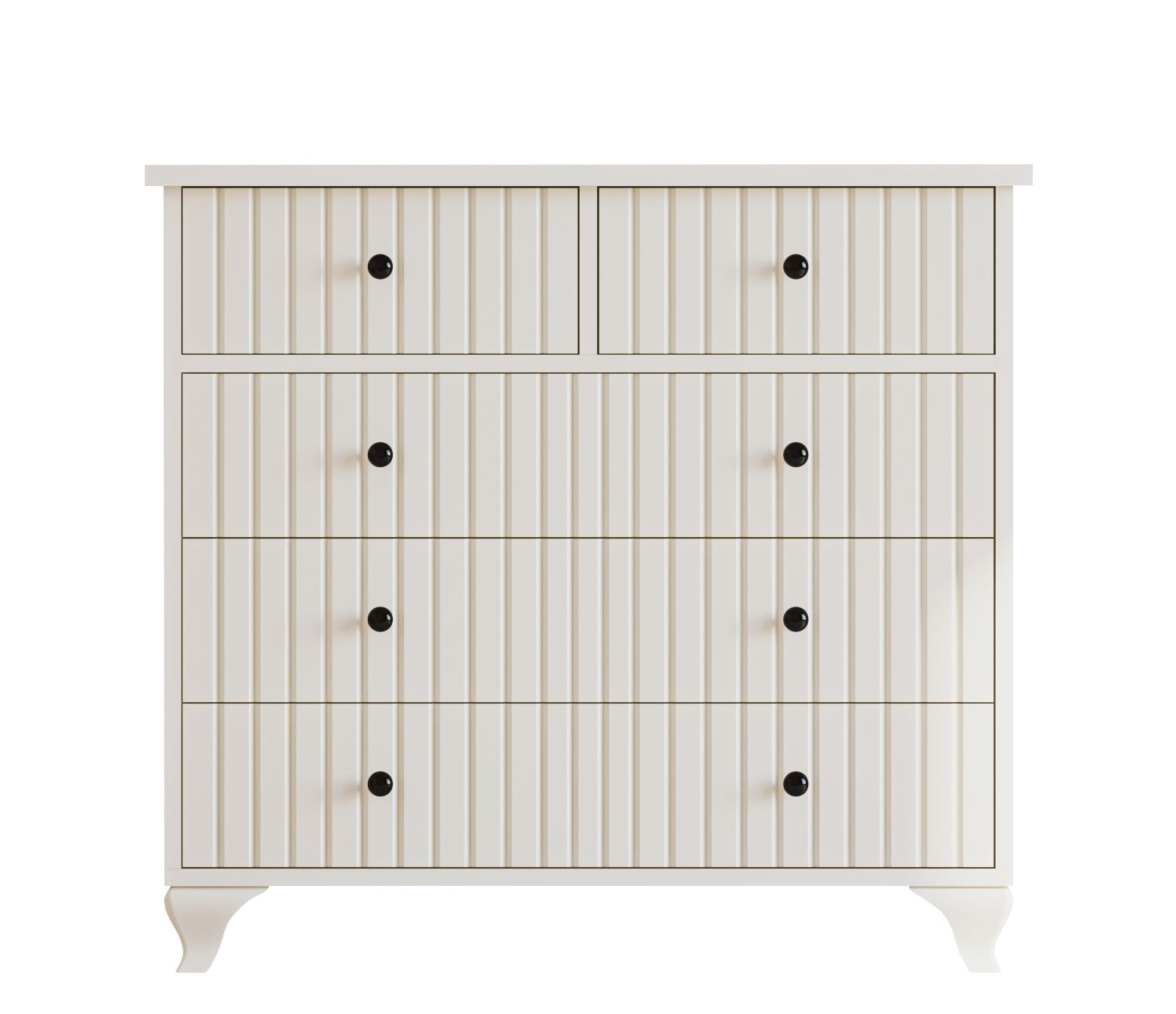 Comodă Hanah Home, PAL melaminat, 90 x 40 x 86 cm, alb mat, 167RAB1508 — imaginea 5