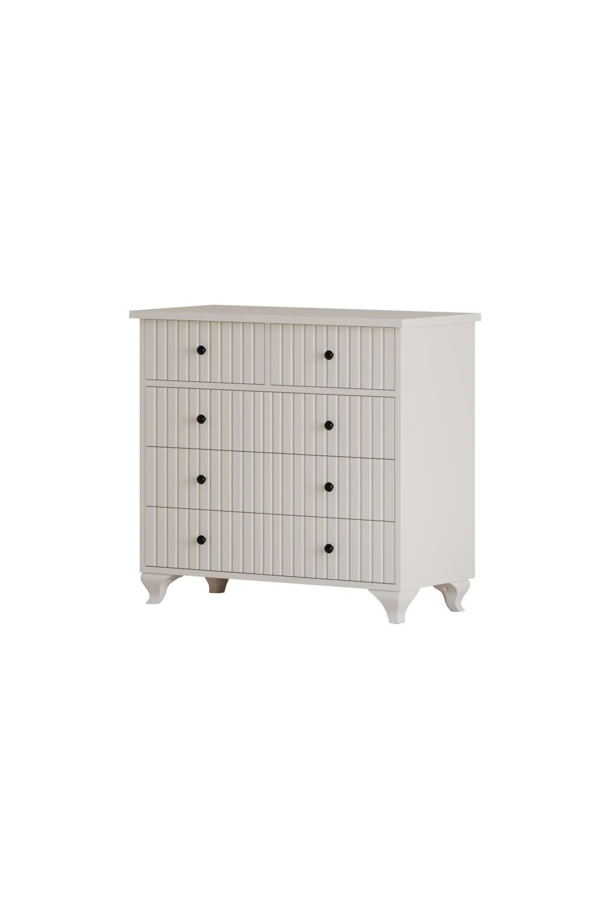 Comodă Hanah Home, PAL melaminat, 90 x 40 x 86 cm, alb mat, 167RAB1508 — imaginea 8