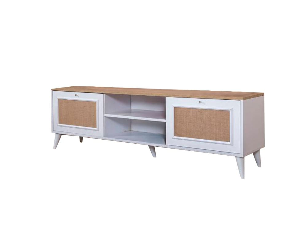 Comodă TV Hanah Home, MDF, 55 x 41 x 180 cm, alb/stejar, 277WLN1134 — imaginea 3