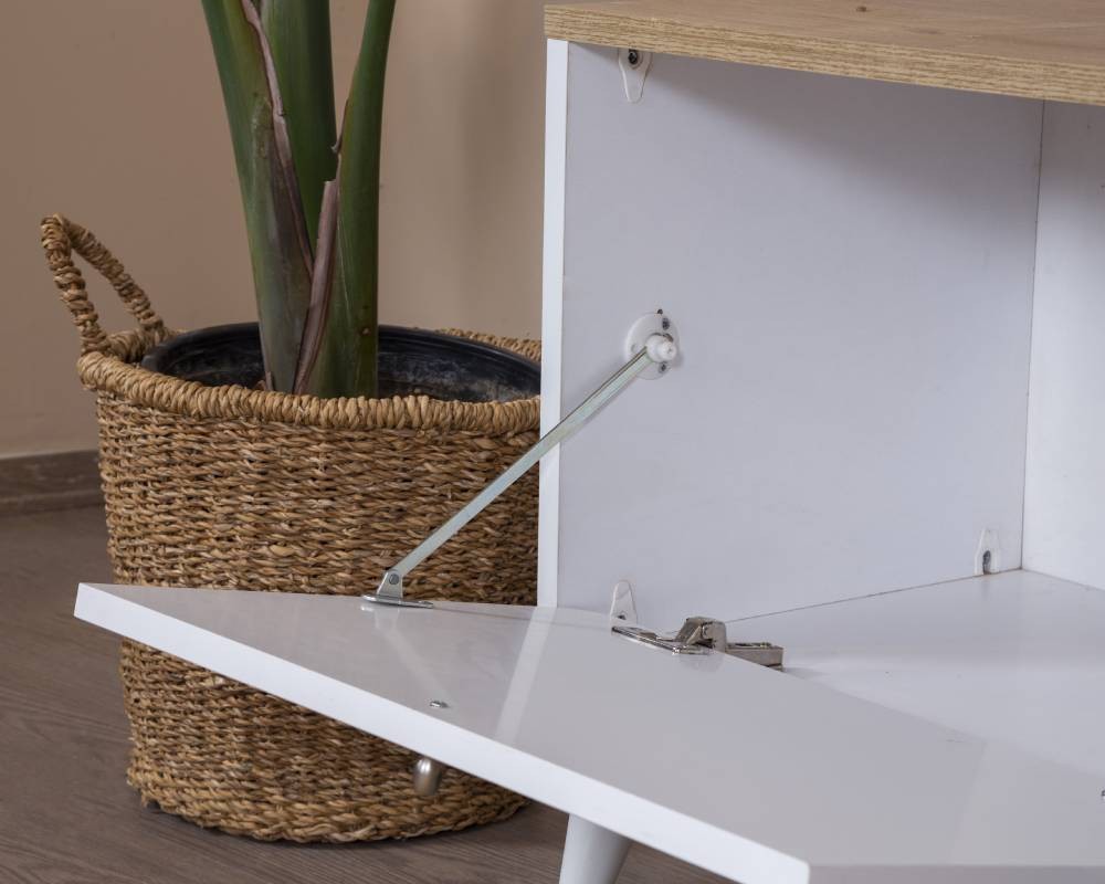 Comodă TV Hanah Home, MDF, 55 x 41 x 180 cm, alb/stejar, 277WLN1134 — imaginea 5