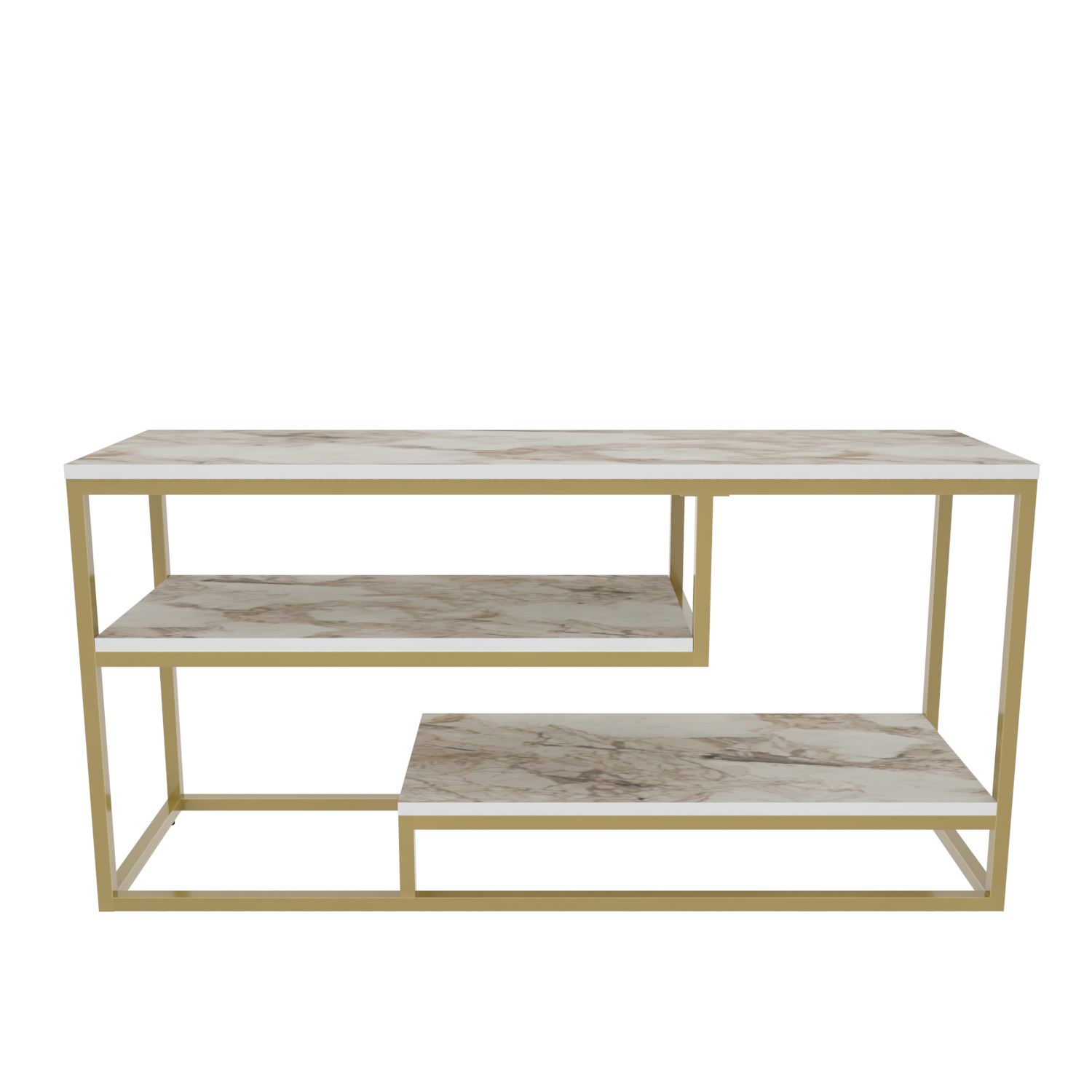 Comodă TV Hanah Home, PAL melaminat, 120.2 x 35.2 x 60 cm, ephesus/auriu, 875ZNA5310 — imaginea 2