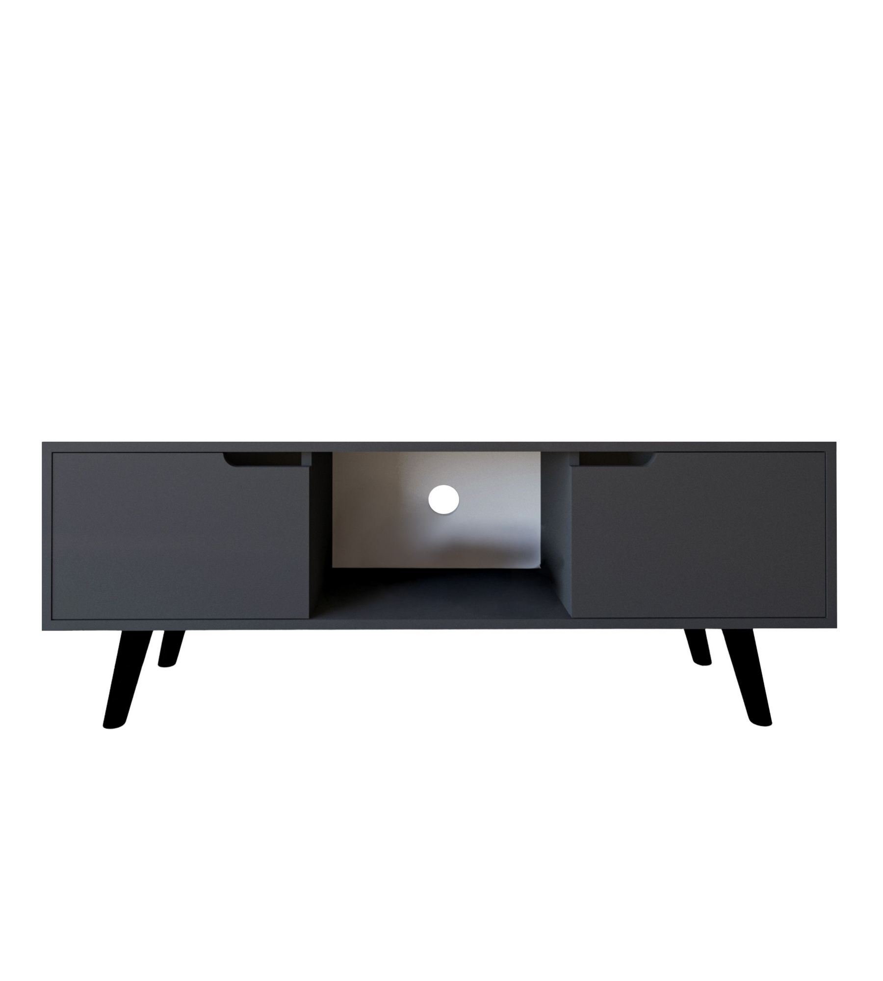 Comodă TV Hanah Home, PAL melaminat, 139.7 x 53 x 53 cm, antracit, 469ORN1715 — imaginea 2