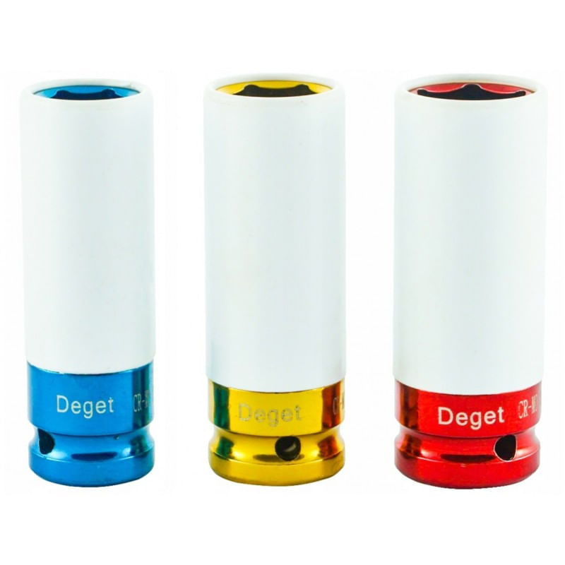 Set de chei tubulare IMPACT 1/2" 3 piese varianta lunga din teflon V86100 Verke — imaginea 3