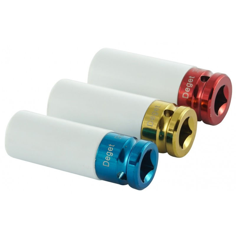 Set de chei tubulare IMPACT 1/2" 3 piese varianta lunga din teflon V86100 Verke — imaginea 4