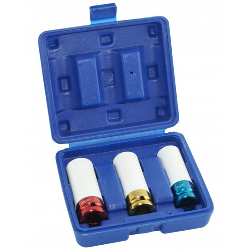 Set de chei tubulare IMPACT 1/2" 3 piese varianta lunga din teflon V86100 Verke — imaginea 5
