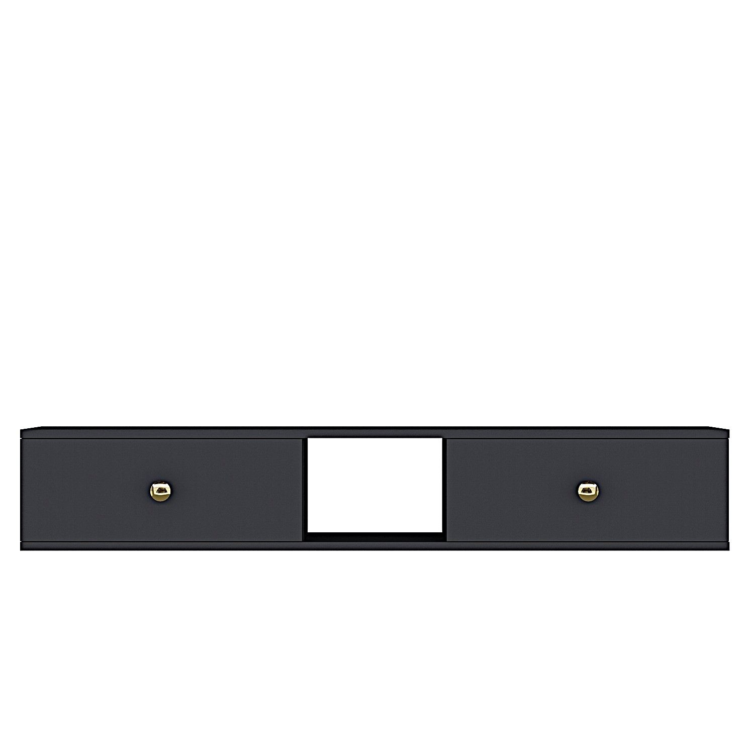 Comodă TV Hanah Home, PAL melaminat, 150 x 29.6 x 25.6 cm, antracit, 555CHM1104 — imaginea 2
