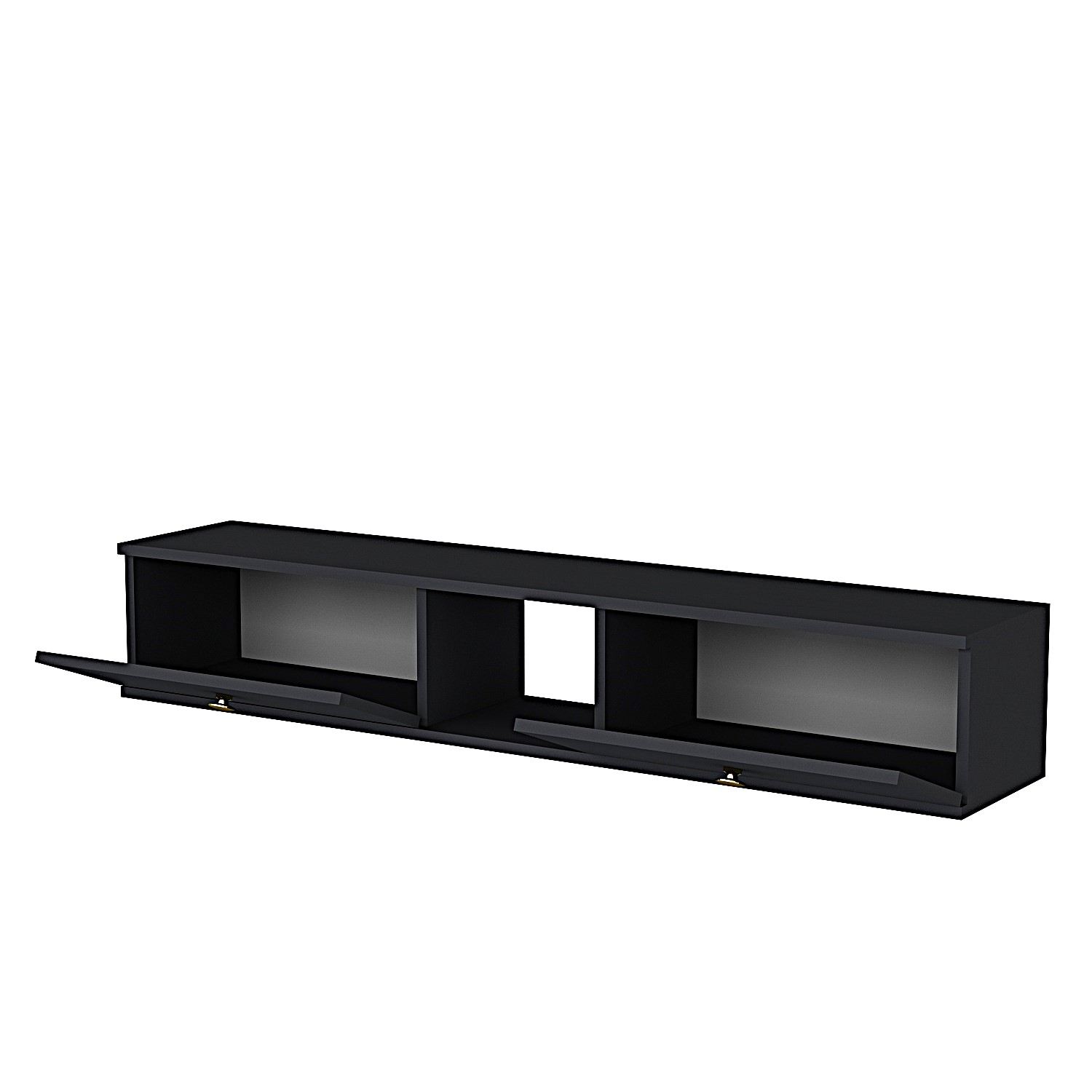 Comodă TV Hanah Home, PAL melaminat, 150 x 29.6 x 25.6 cm, antracit, 555CHM1104 — imaginea 3