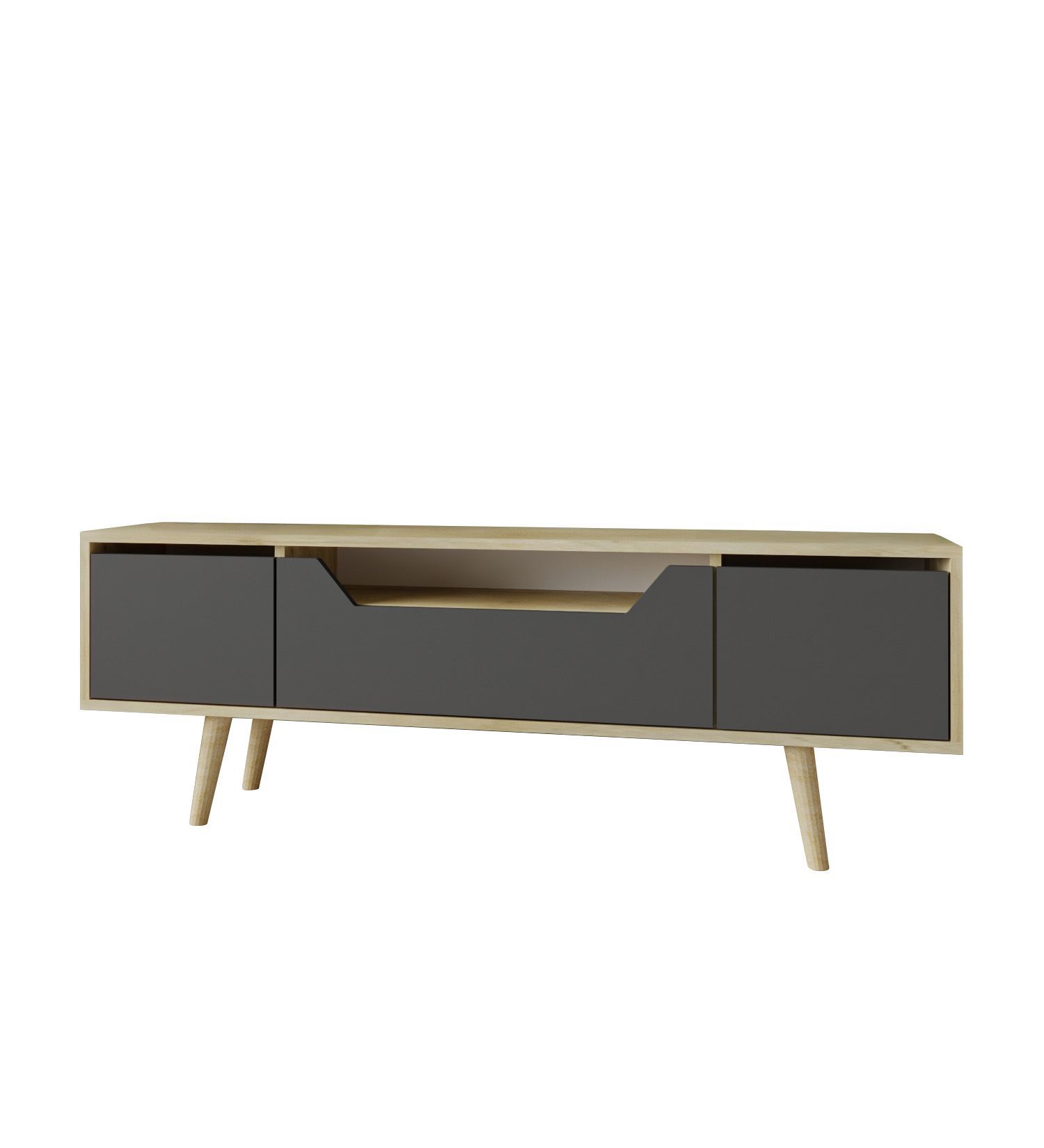 Comodă TV Hanah Home, PAL melaminat, 150 x 29.8 x 53 cm, sapphire stejar/antracit, 469ORN1711 — imaginea 5