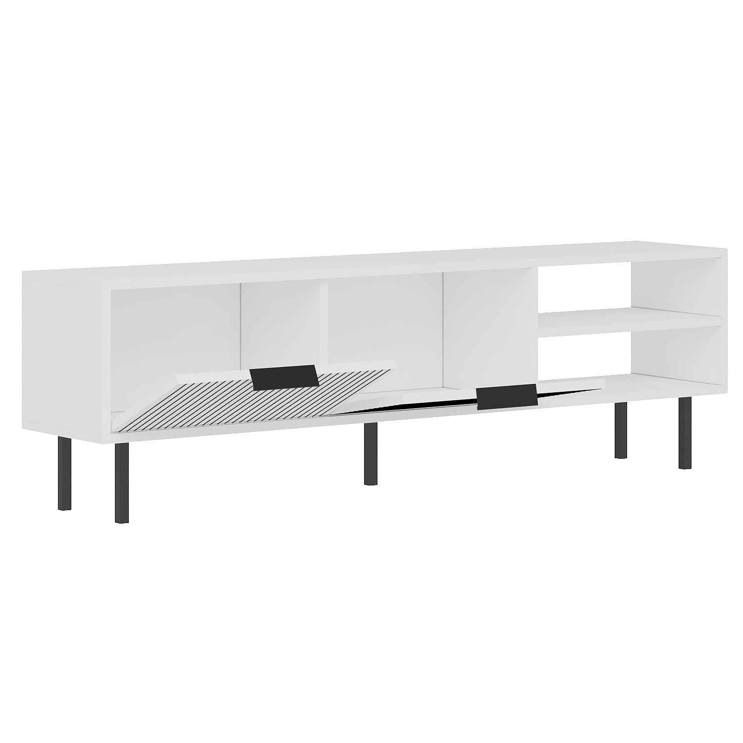 Comodă TV Hanah Home, PAL melaminat, 150 x 30 x 45 cm, alb, 327ODS1325 — imaginea 2