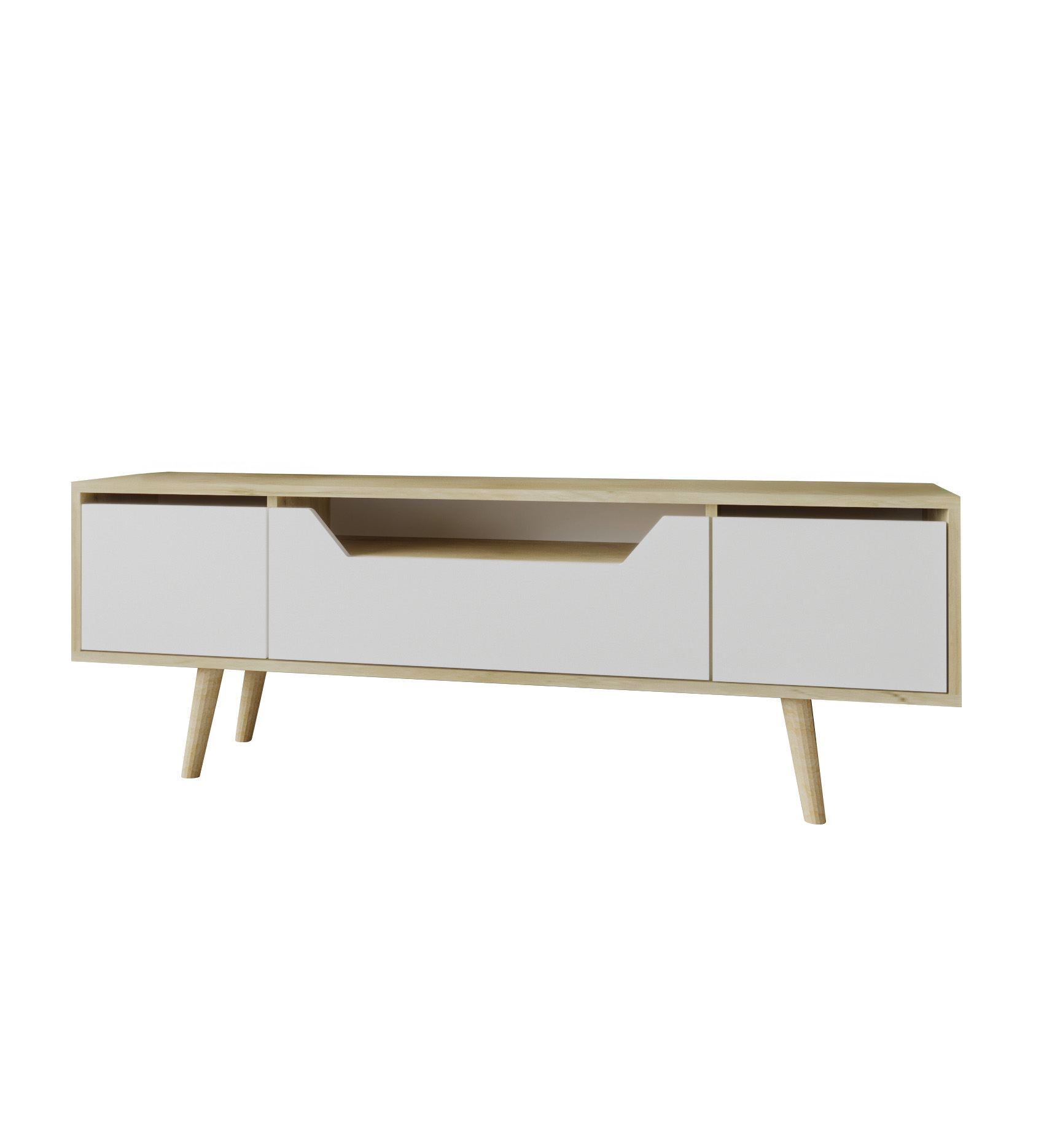 Comodă TV Hanah Home, PAL melaminat, 150 x 29.8 x 53 cm, sapphire stejar/alb, 469ORN1714 — imaginea 2