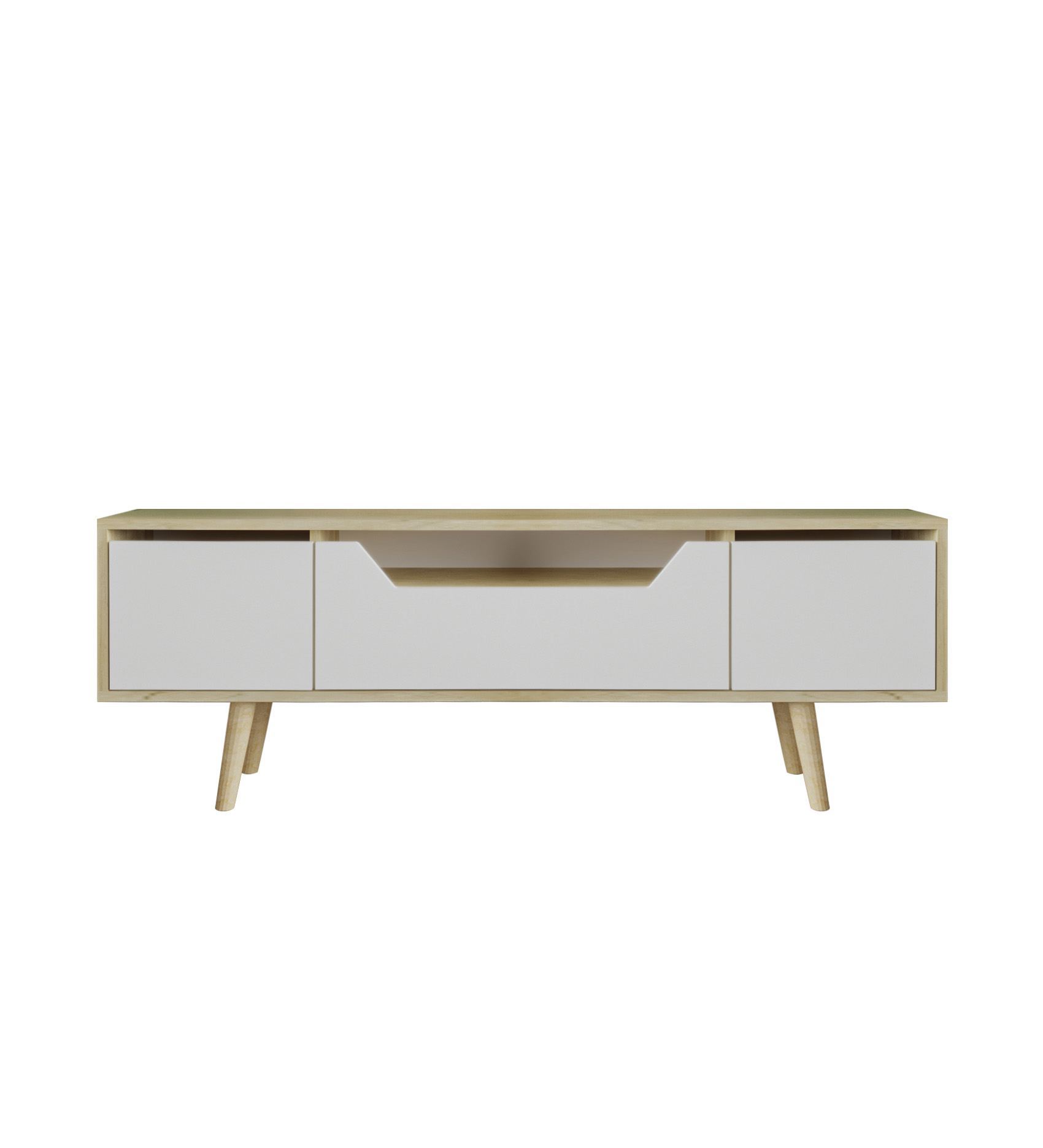 Comodă TV Hanah Home, PAL melaminat, 150 x 29.8 x 53 cm, sapphire stejar/alb, 469ORN1714 — imaginea 3