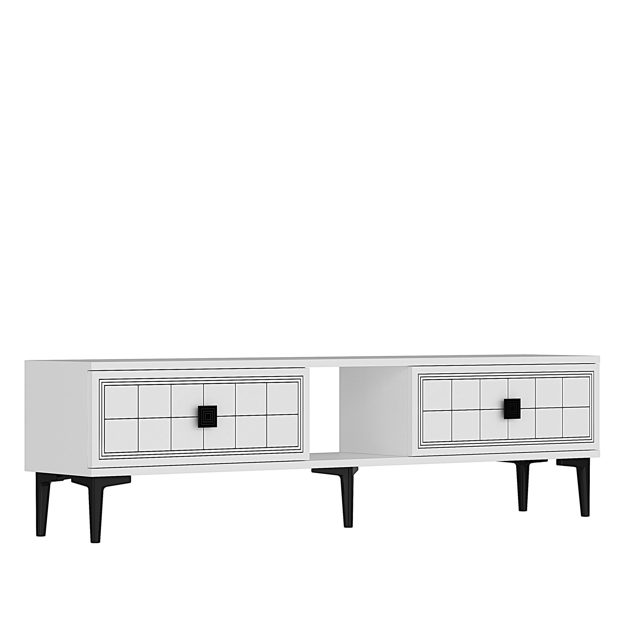Comodă TV Hanah Home, PAL melaminat, 150 x 30 x 41 cm, alb, 555CHM1114 — imaginea 3