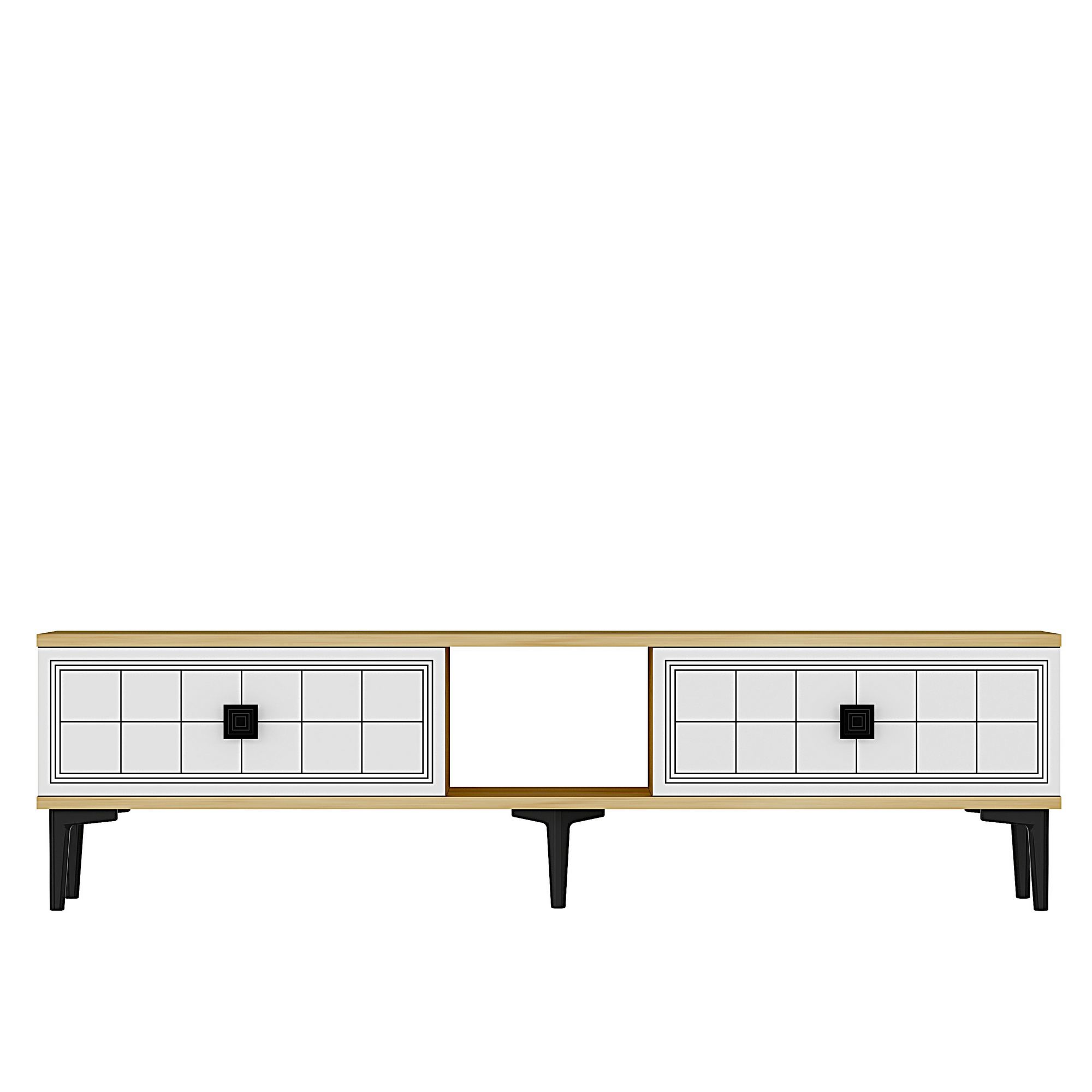 Comodă TV Hanah Home, PAL melaminat, 150 x 30 x 41 cm, sapphire stejar/alb, 555CHM1115 — imaginea 4