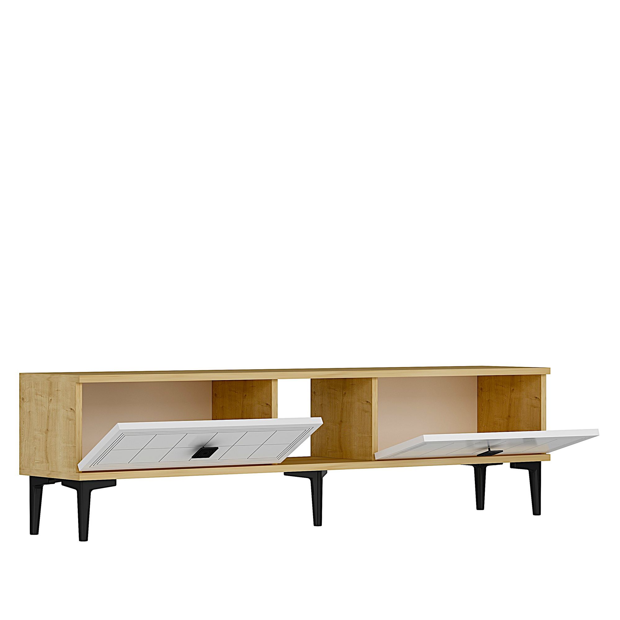 Comodă TV Hanah Home, PAL melaminat, 150 x 30 x 41 cm, sapphire stejar/alb, 555CHM1115 — imaginea 5