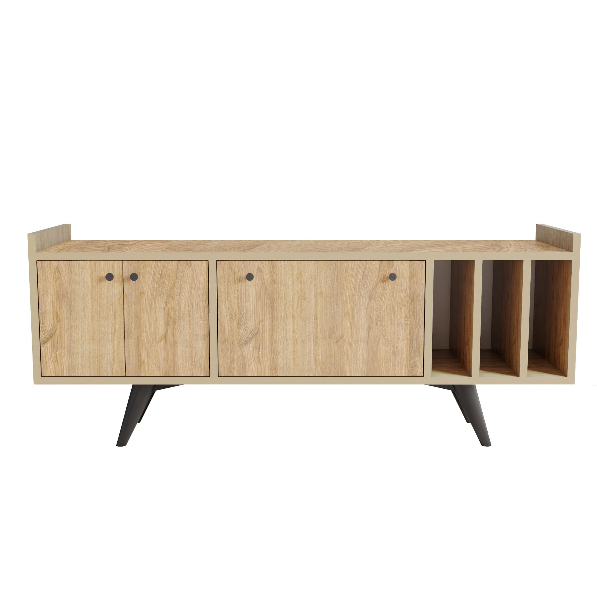 Comodă TV Hanah Home, PAL melaminat, 150 x 40 x 56 cm, stejar, 811MDD3018 — imaginea 2