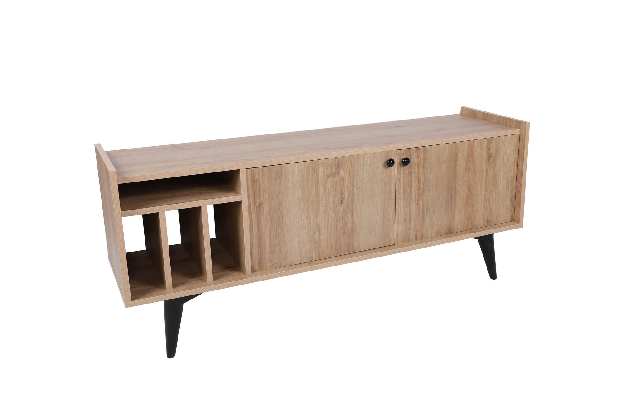 Comodă TV Hanah Home, PAL melaminat, 150 x 62 x 40 cm, stejar/negru, 811MDD3016 — imaginea 2