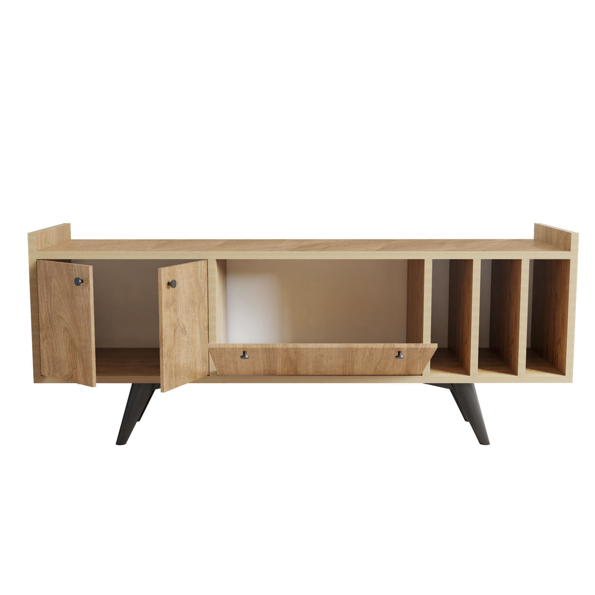 Comodă TV Hanah Home, PAL melaminat, 150 x 40 x 56 cm, stejar, 811MDD3018 — imaginea 5