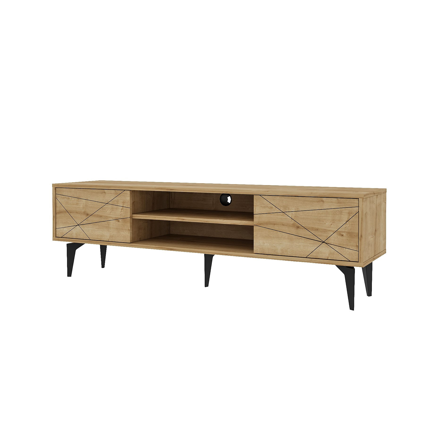 Comodă TV Hanah Home, PAL melaminat, 160 x 29.6 x 48.2 cm, sapphire stejar, 327ODS1259 — imaginea 5