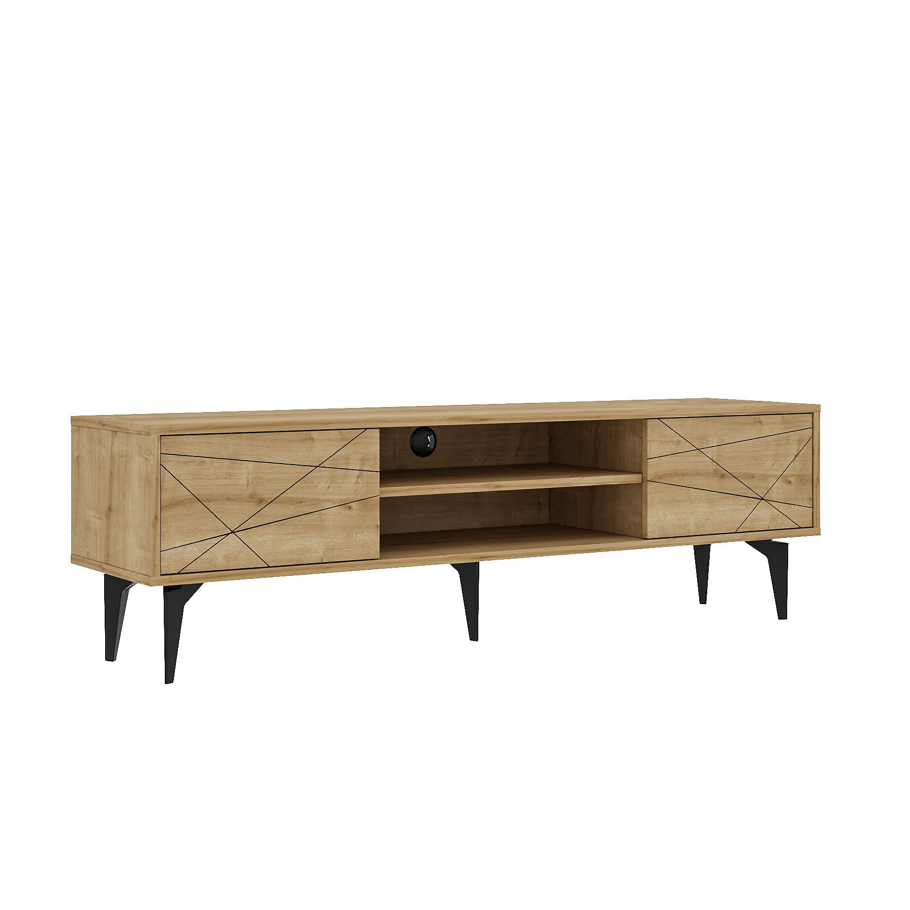 Comodă TV Hanah Home, PAL melaminat, 160 x 29.6 x 48.2 cm, sapphire stejar, 327ODS1259 — imaginea 6