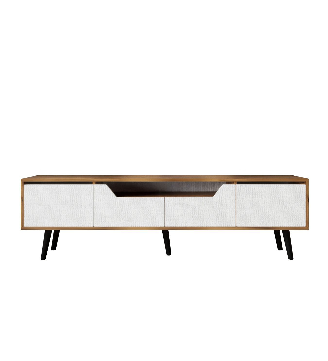 Comodă TV Hanah Home, PAL melaminat, 180 x 29.8 x 48 cm, nuc/alb, 469ORN1709 — imaginea 3