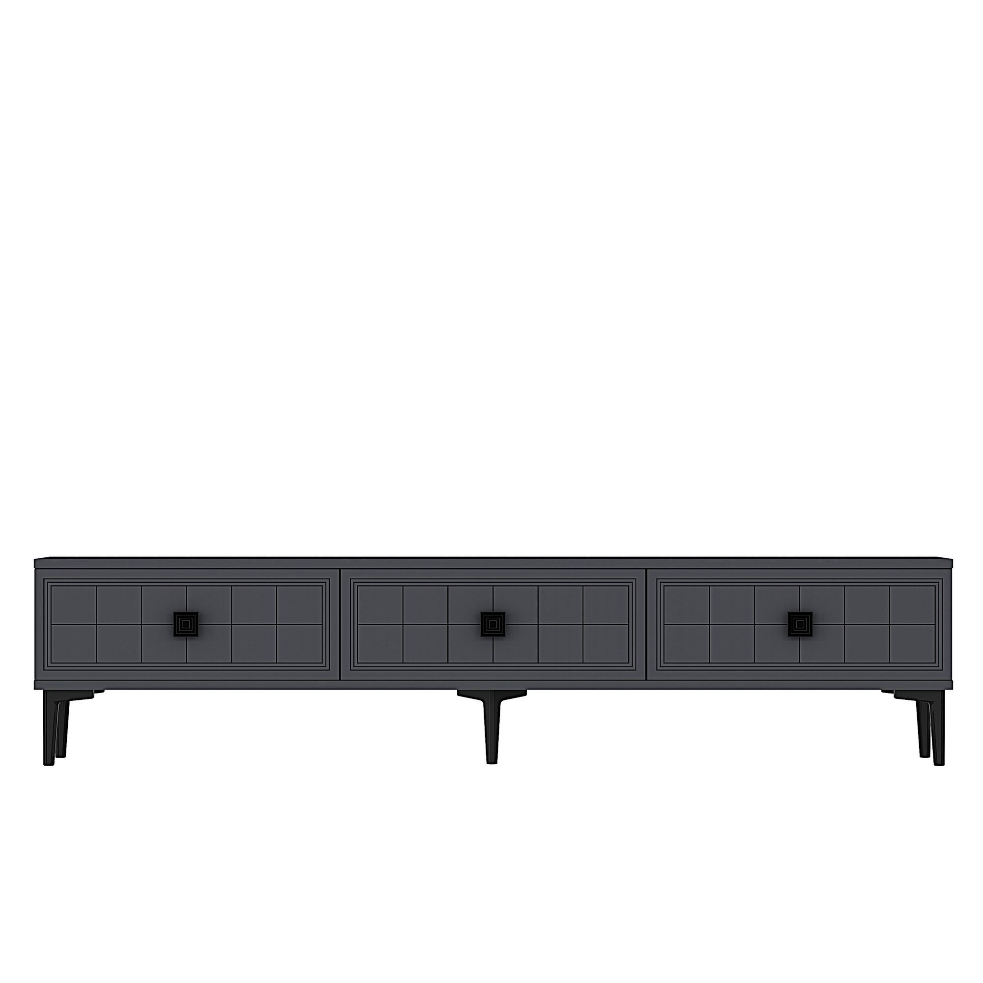 Comodă TV Hanah Home, PAL melaminat, 180 x 30 x 41 cm, antracit, 555CHM1116 — imaginea 2
