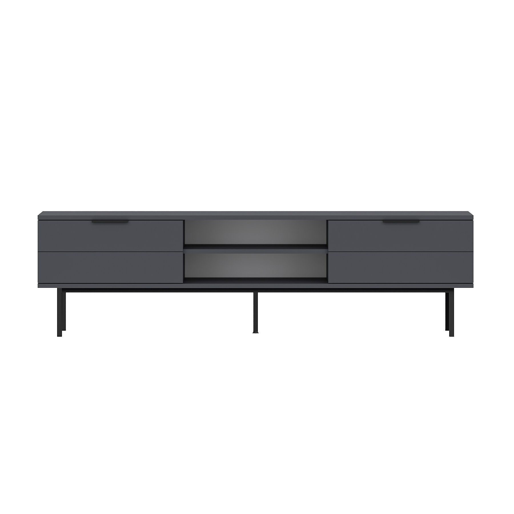 Comodă TV Hanah Home, PAL melaminat, 180 x 29.6 x 50 cm, antracit, 327ODS1273 — imaginea 4