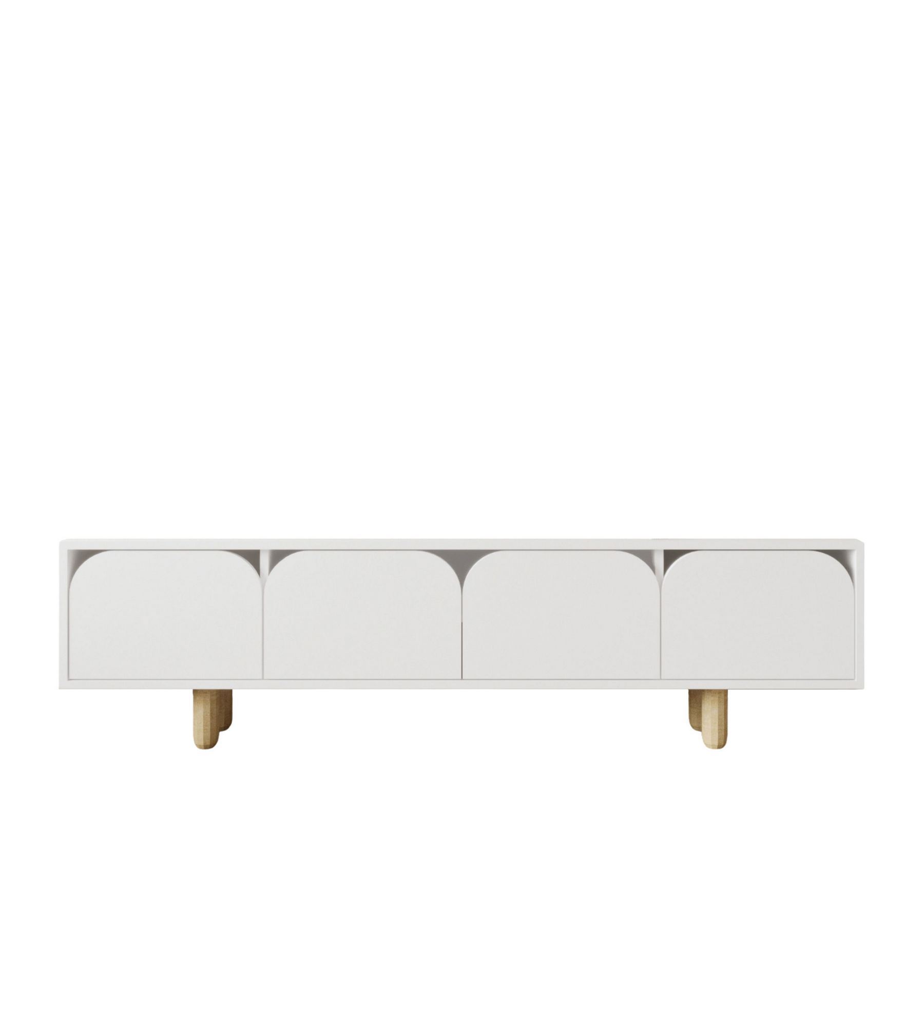Comodă TV Hanah Home, PAL melaminat, 180 x 29.8 x 48 cm, alb, 469ORN1701 — imaginea 3