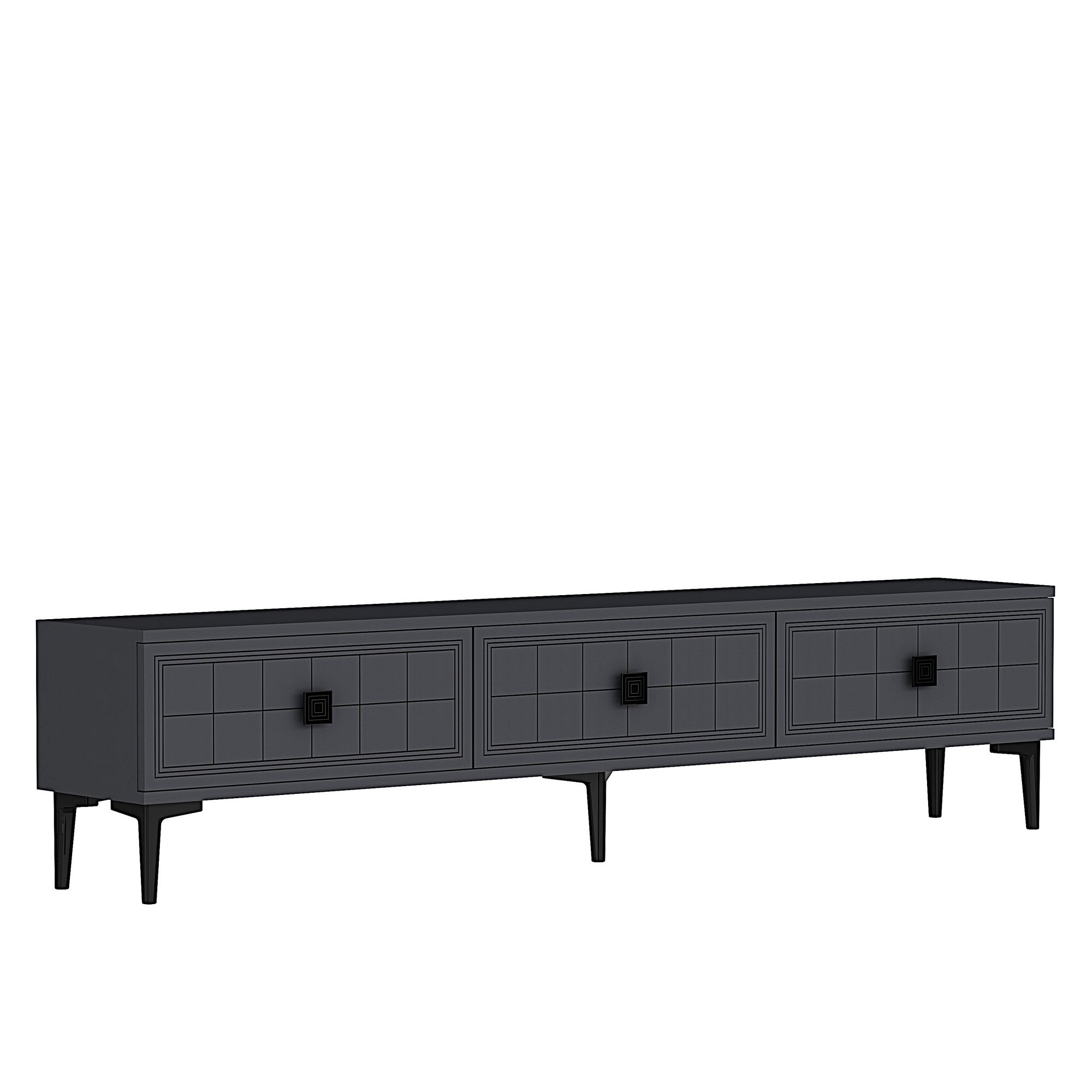 Comodă TV Hanah Home, PAL melaminat, 180 x 30 x 41 cm, antracit, 555CHM1116 — imaginea 5