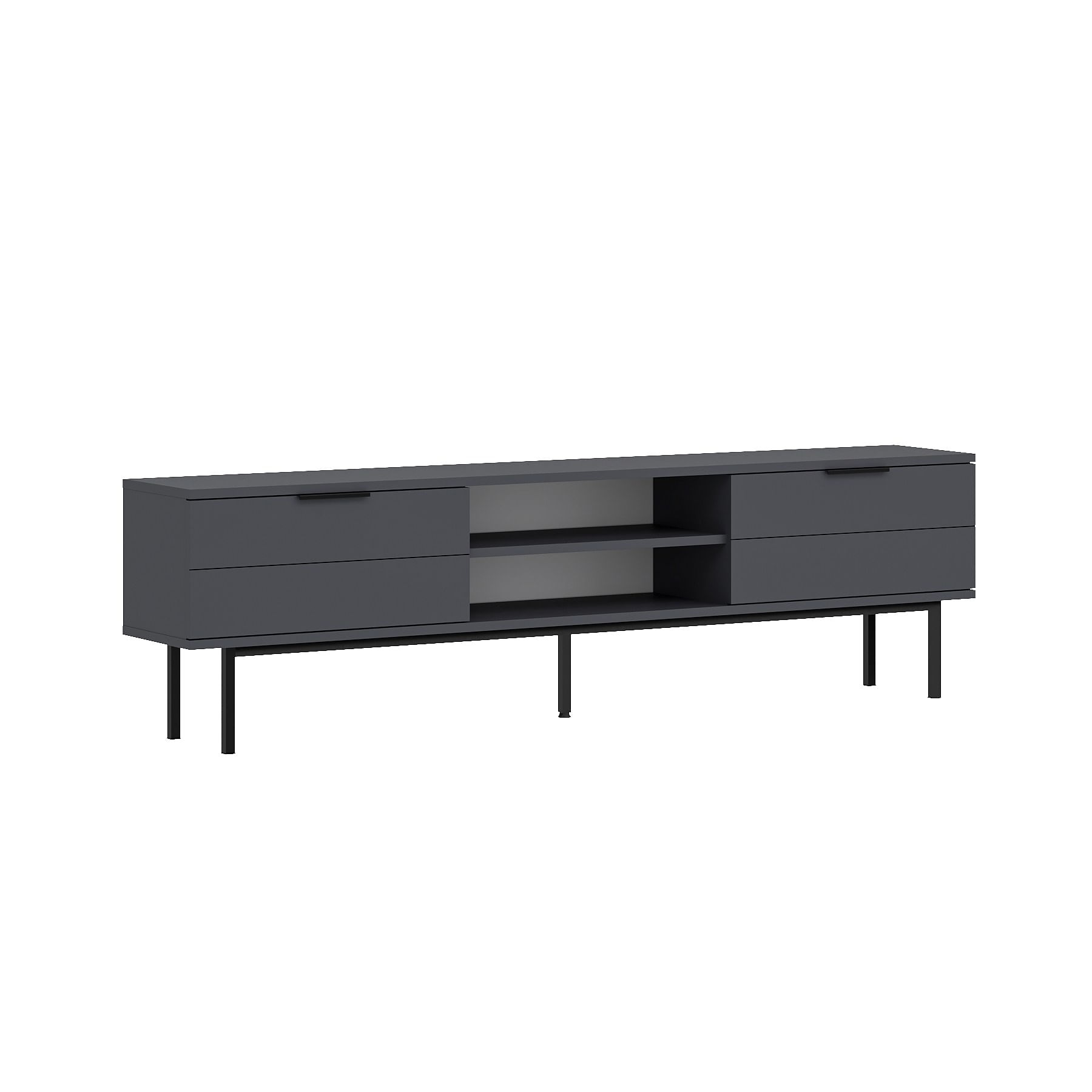 Comodă TV Hanah Home, PAL melaminat, 180 x 29.6 x 50 cm, antracit, 327ODS1273 — imaginea 6