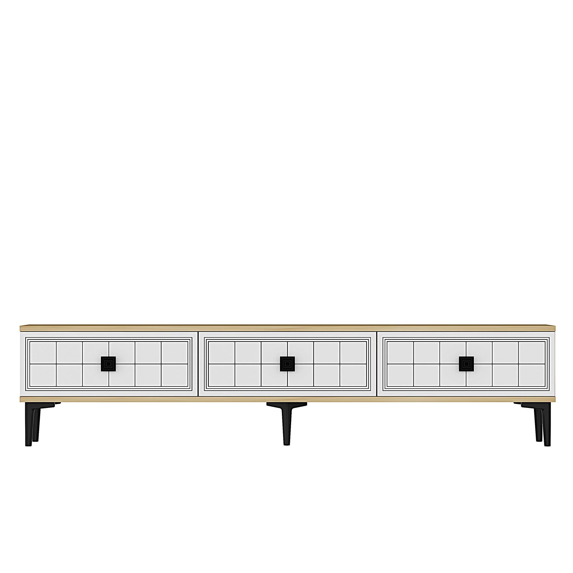 Comodă TV Hanah Home, PAL melaminat, 180 x 30 x 41 cm, sapphire stejar/alb, 555CHM1118 — imaginea 4