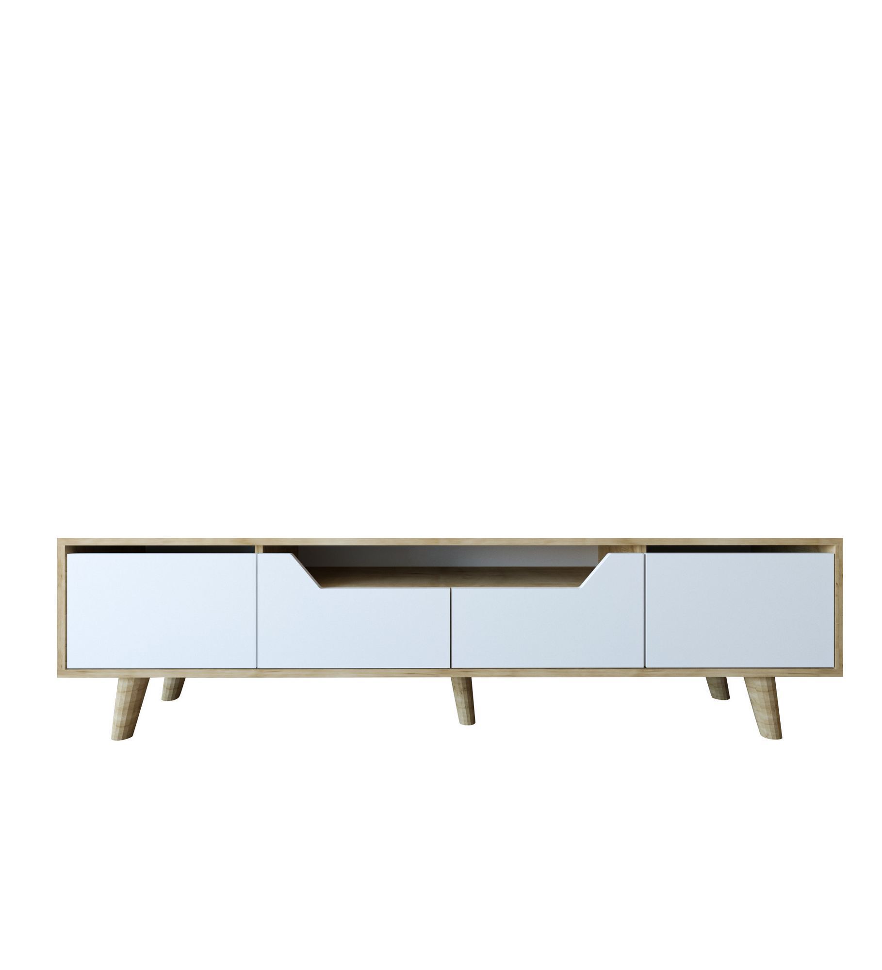 Comodă TV Hanah Home, PAL melaminat, 180 x 29.8 x 48 cm, sapphire stejar/alb, 469ORN1712 — imaginea 4