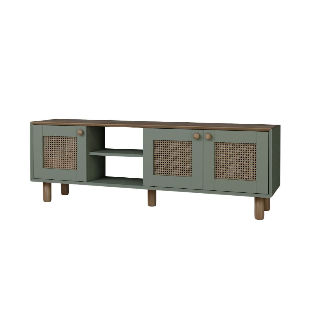 Comodă TV Hanah Home, PAL melaminat, 160 x 40 x 56 cm, verde, 350MWD1704 — imaginea 2