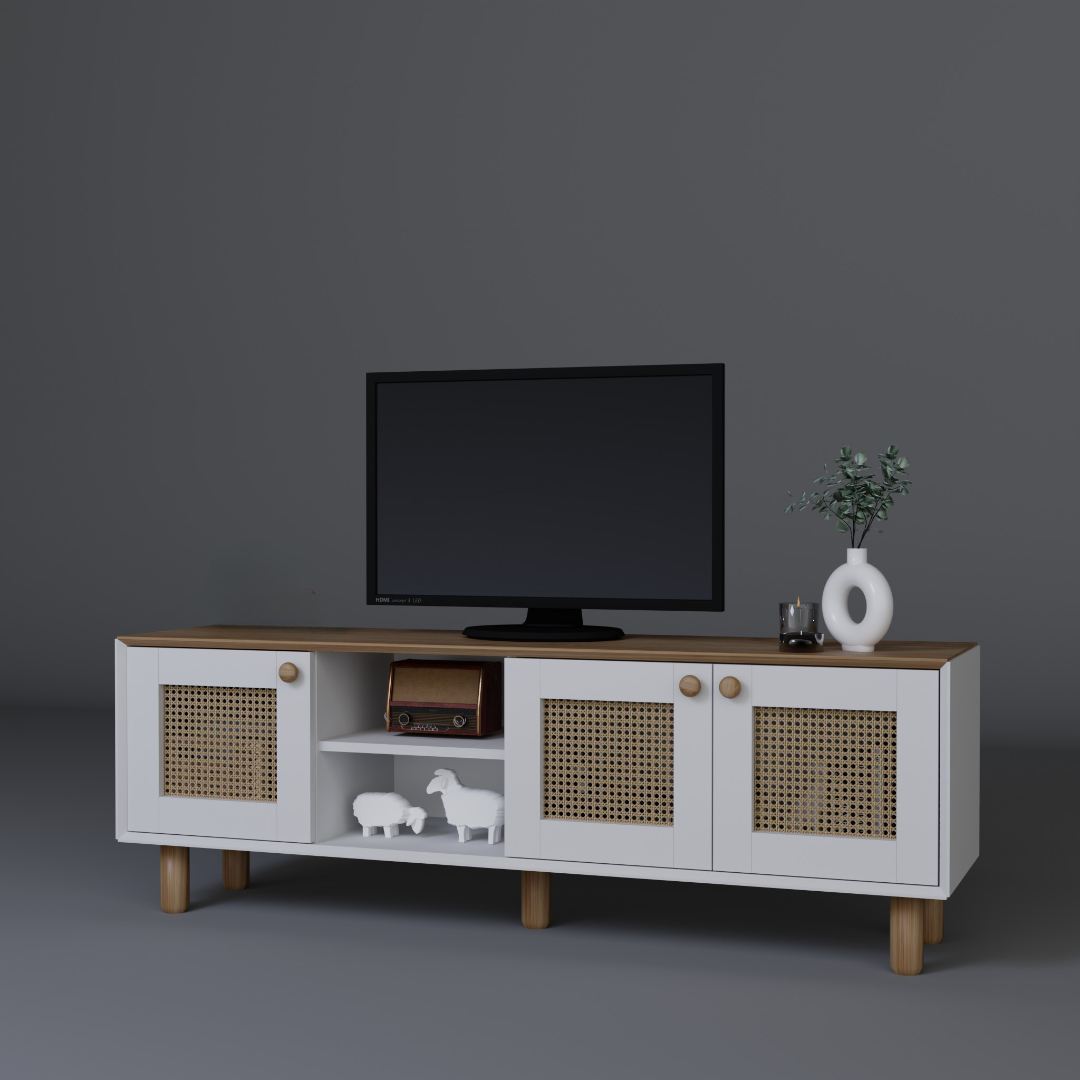 Comodă TV Hanah Home, PAL melaminat, 160 x 40 x 56 cm, garden stejar, 350MWD1705