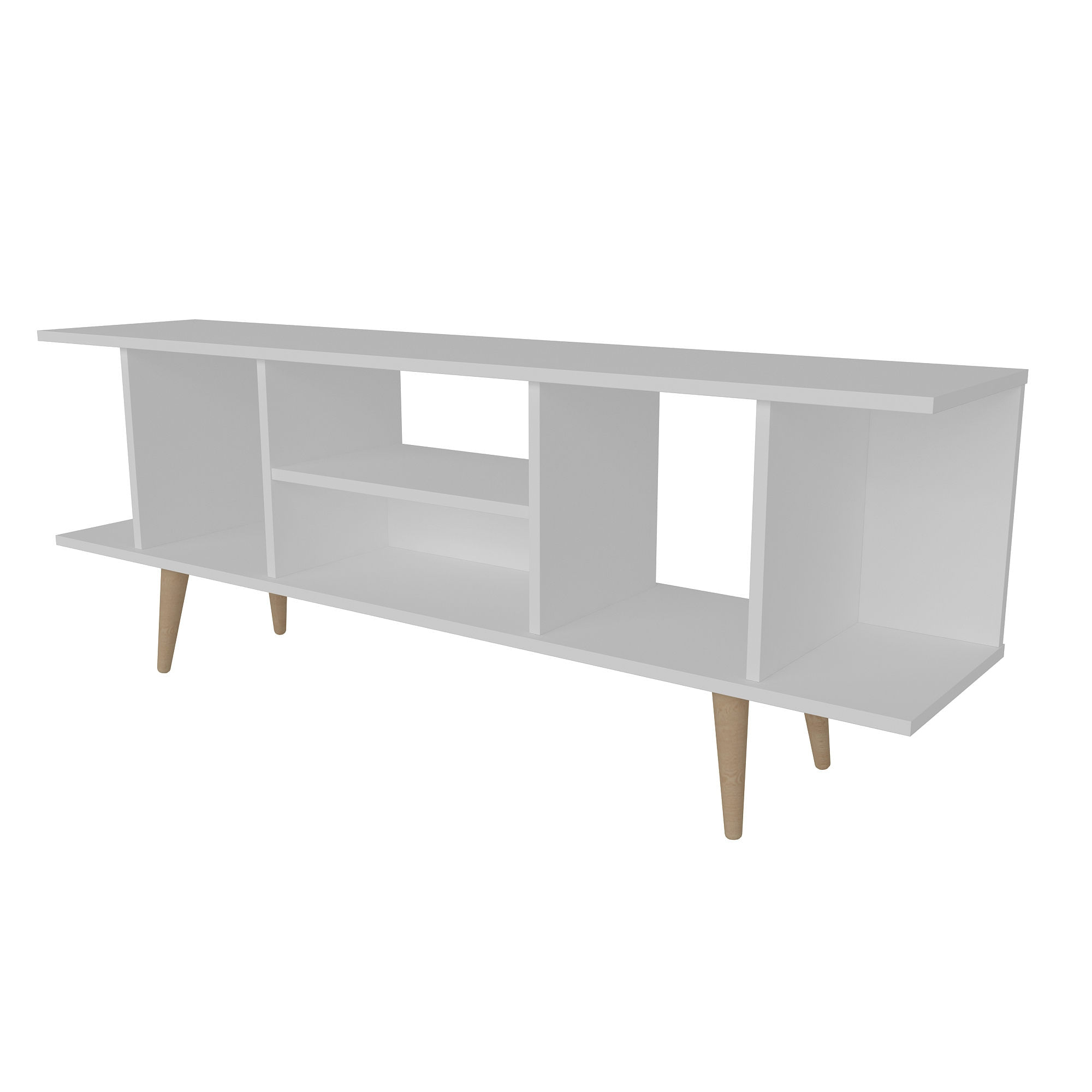 Comodă TV Hanah Home, PAL melaminat, 160 x 35 x 38.6 cm, alb, 322RTC2198 — imaginea 2