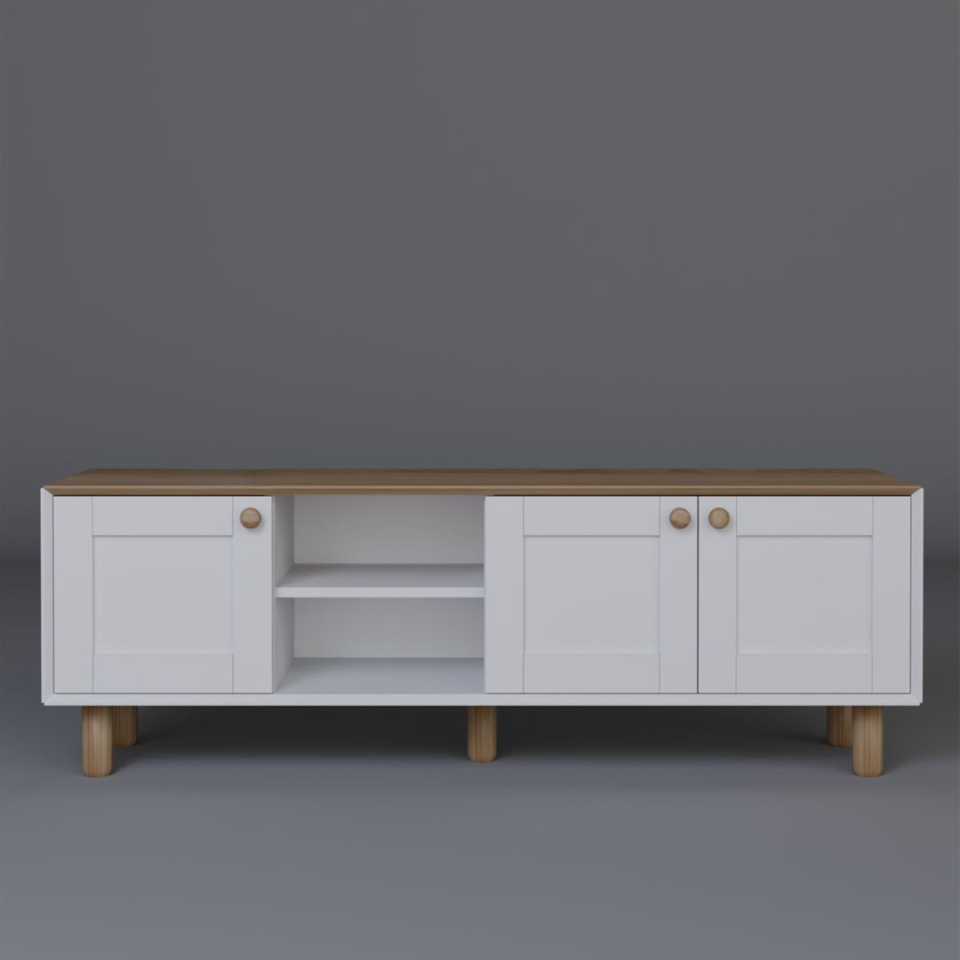 Comodă TV Hanah Home, PAL melaminat, 160 x 40 x 56 cm, garden stejar, 350MWD1702 — imaginea 2
