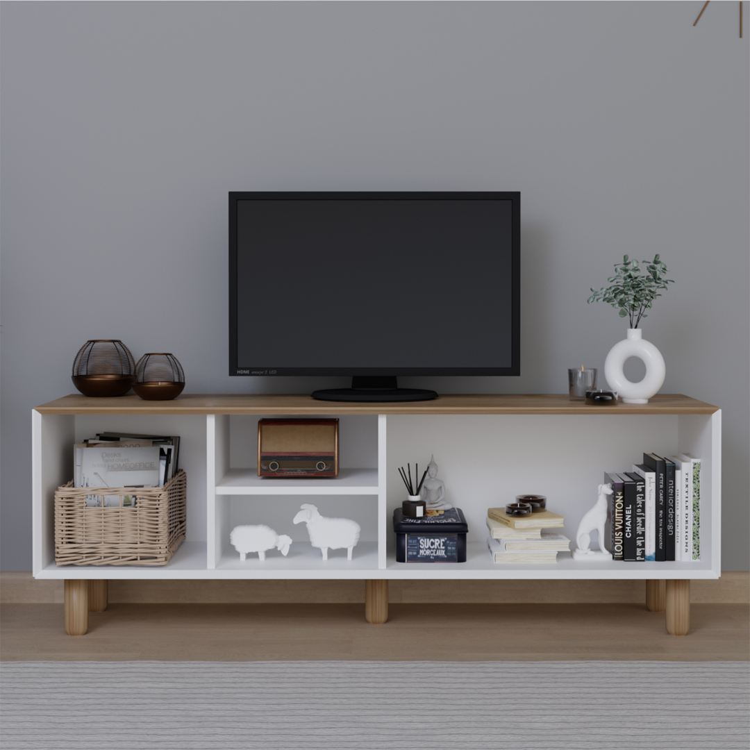 Comodă TV Hanah Home, PAL melaminat, 160 x 40 x 56 cm, garden stejar, 350MWD1702 — imaginea 3