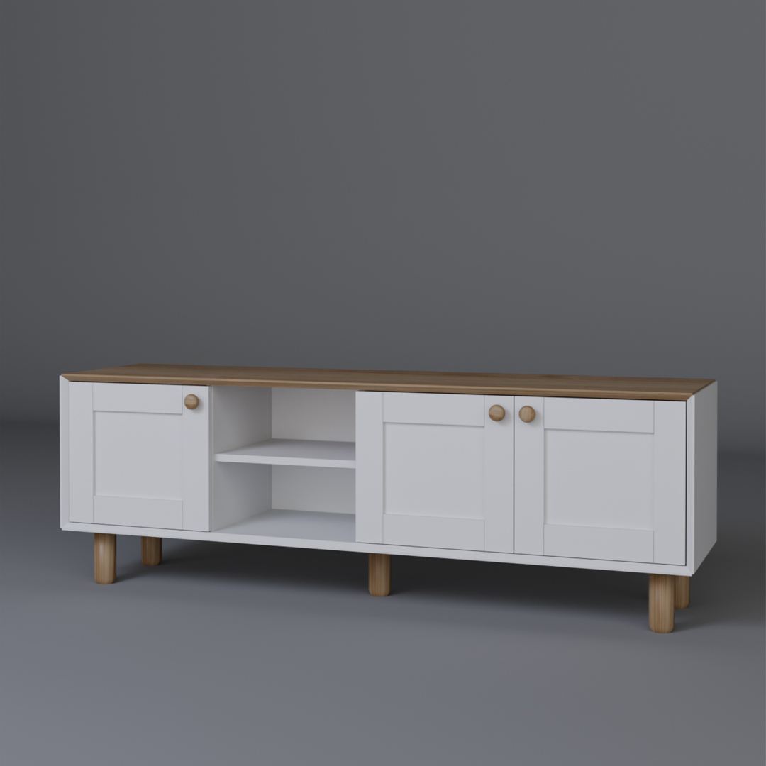 Comodă TV Hanah Home, PAL melaminat, 160 x 40 x 56 cm, garden stejar, 350MWD1702 — imaginea 4