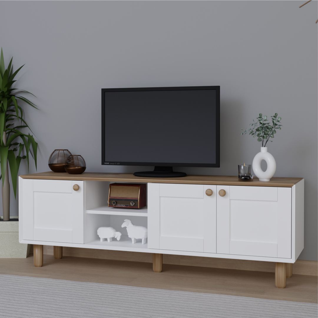 Comodă TV Hanah Home, PAL melaminat, 160 x 40 x 56 cm, garden stejar, 350MWD1702 — imaginea 5