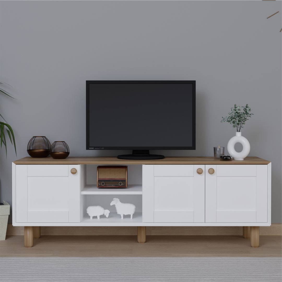 Comodă TV Hanah Home, PAL melaminat, 160 x 40 x 56 cm, garden stejar, 350MWD1702 — imaginea 7