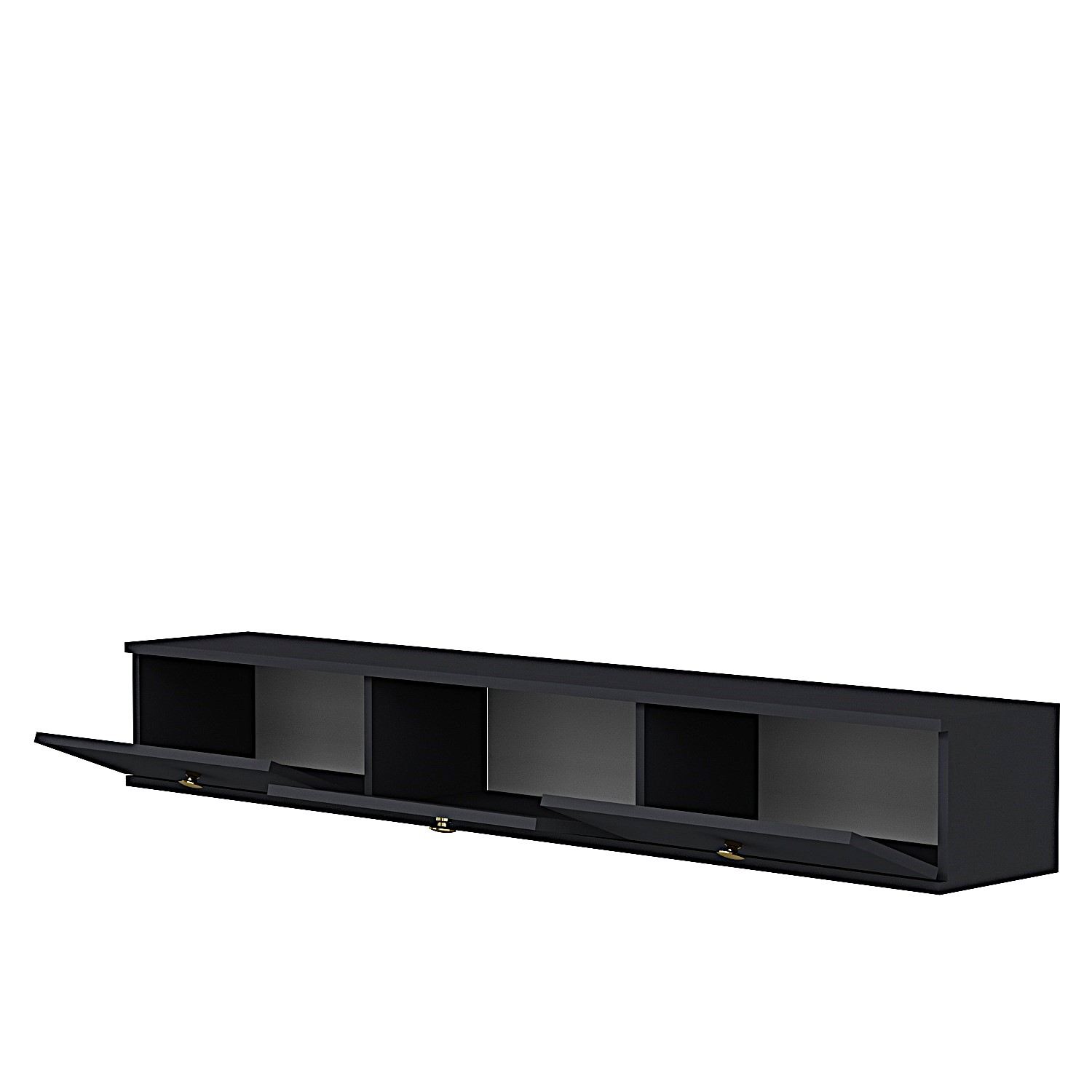 Comodă TV Hanah Home, PAL melaminat, 180 x 29.6 x 25.6 cm, antracit, 555CHM1107 — imaginea 4
