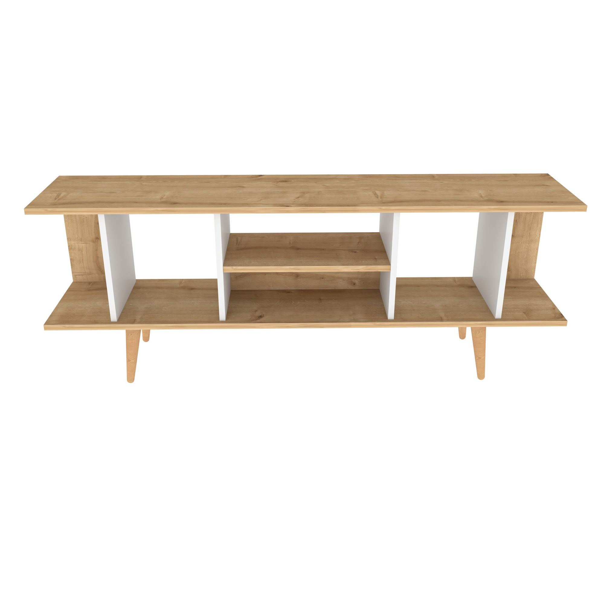 Comodă TV Hanah Home, PAL melaminat, 160 x 35 x 38.6 cm, sapphire/alb, 322RTC2196 — imaginea 2