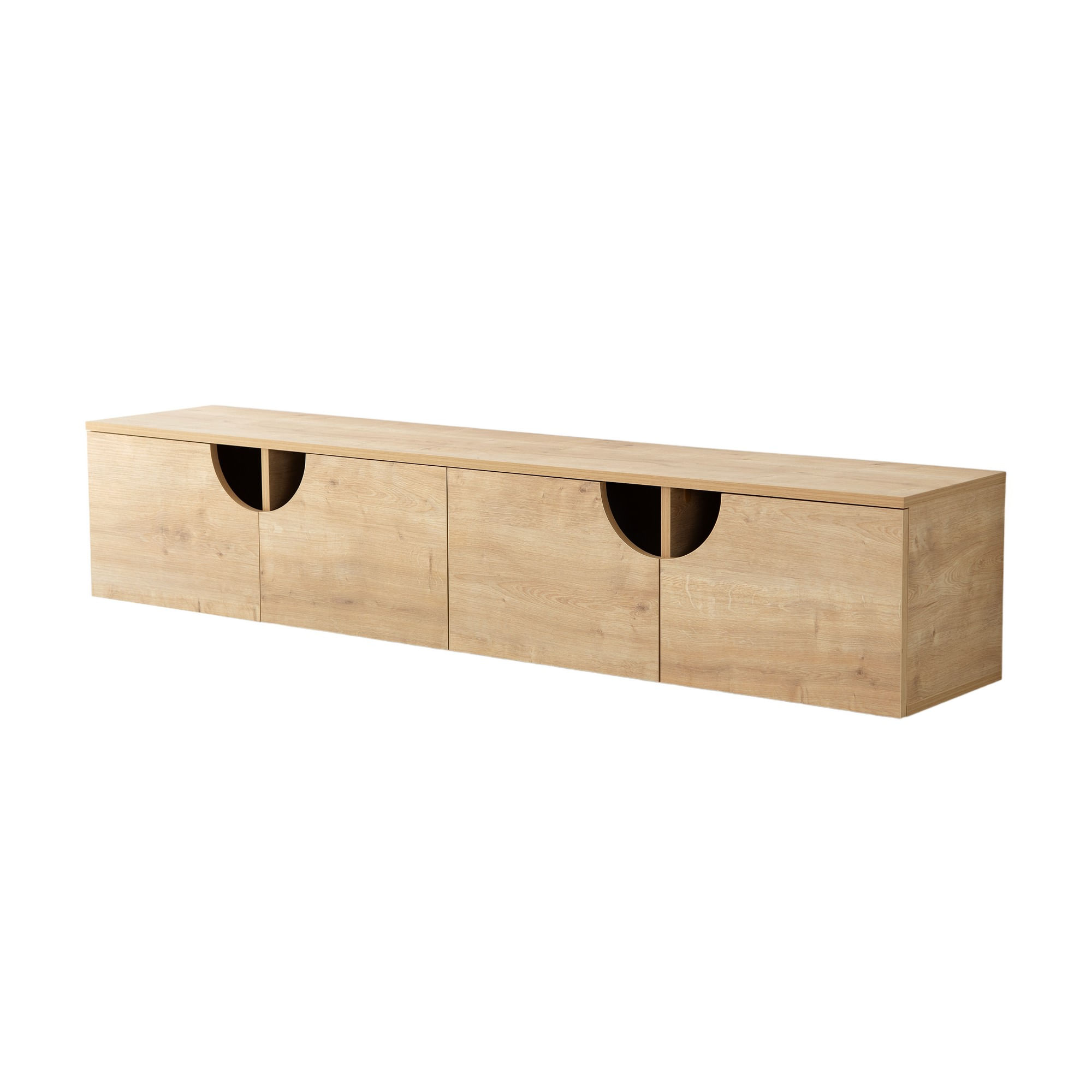 Comodă TV Hanah Home, PAL melaminat, 180 x 35 x 35 cm, stejar, 552NOS2439 — imaginea 2