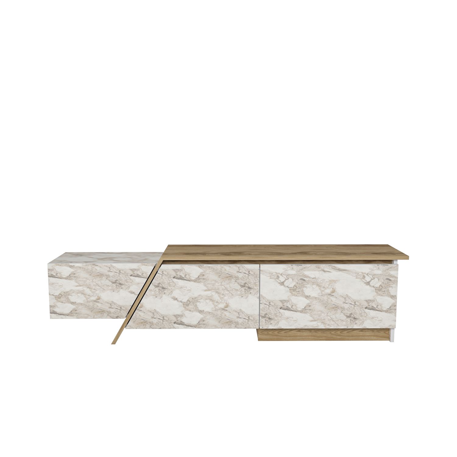Comodă TV Hanah Home, PAL melaminat, 180 x 35 x 28.6 cm, oud stejar/ephesus, 875ZNA5333 — imaginea 2