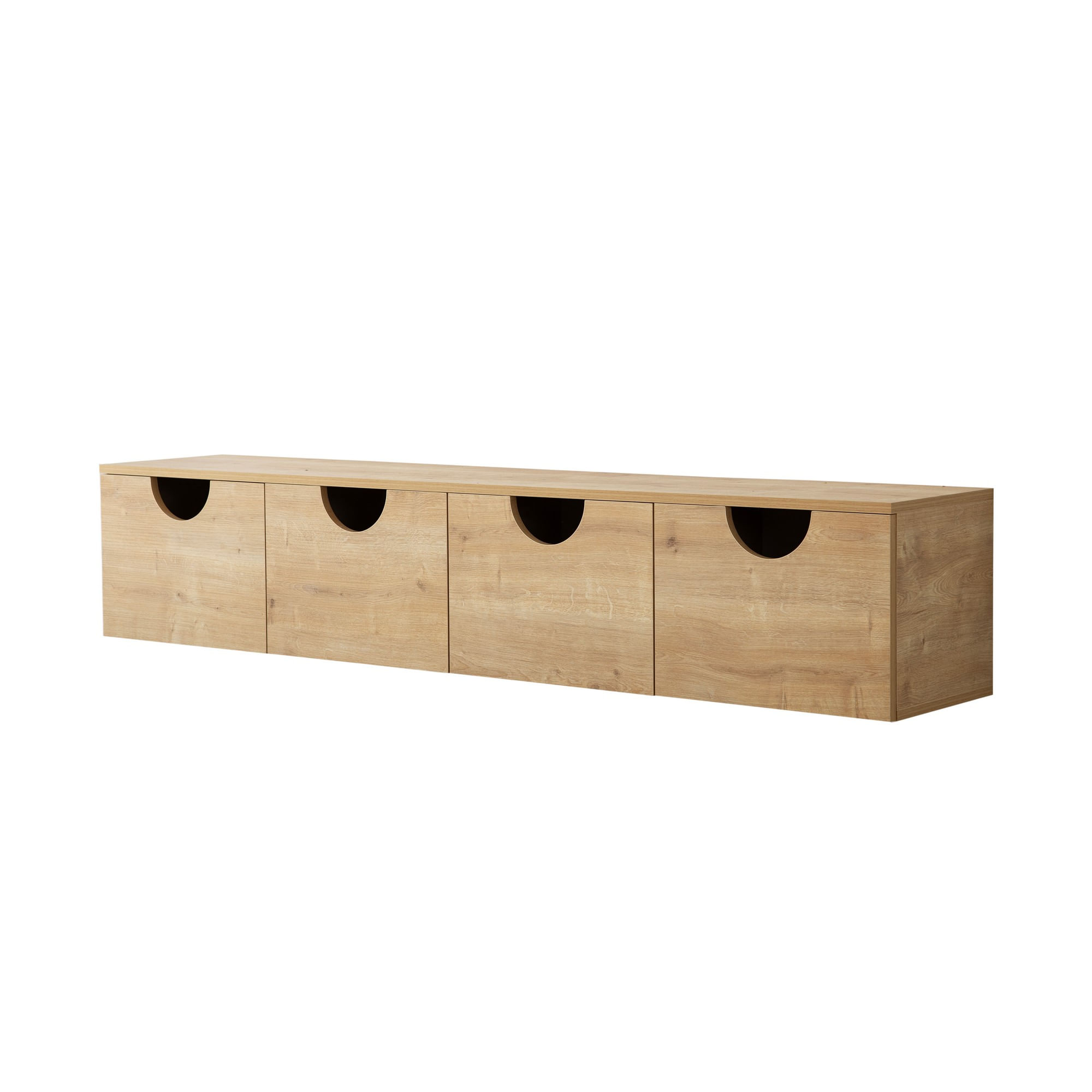 Comodă TV Hanah Home, PAL melaminat, 180 x 35 x 35 cm, stejar, 552NOS2435 — imaginea 3