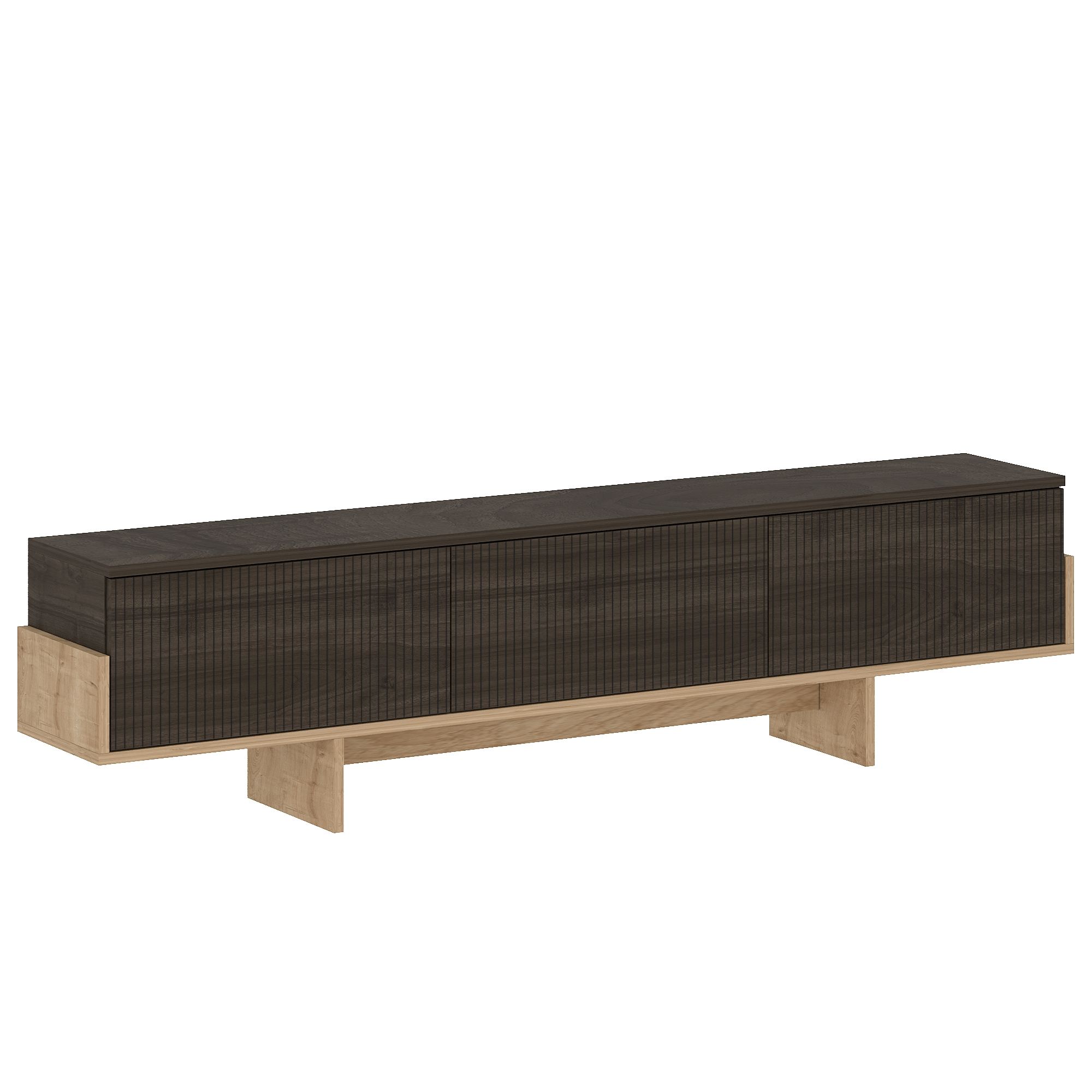 Comodă TV Hanah Home, PAL melaminat, 180 x 30 x 44.6 cm, nuc/sapphire stejar, 327ODS1606 — imaginea 3