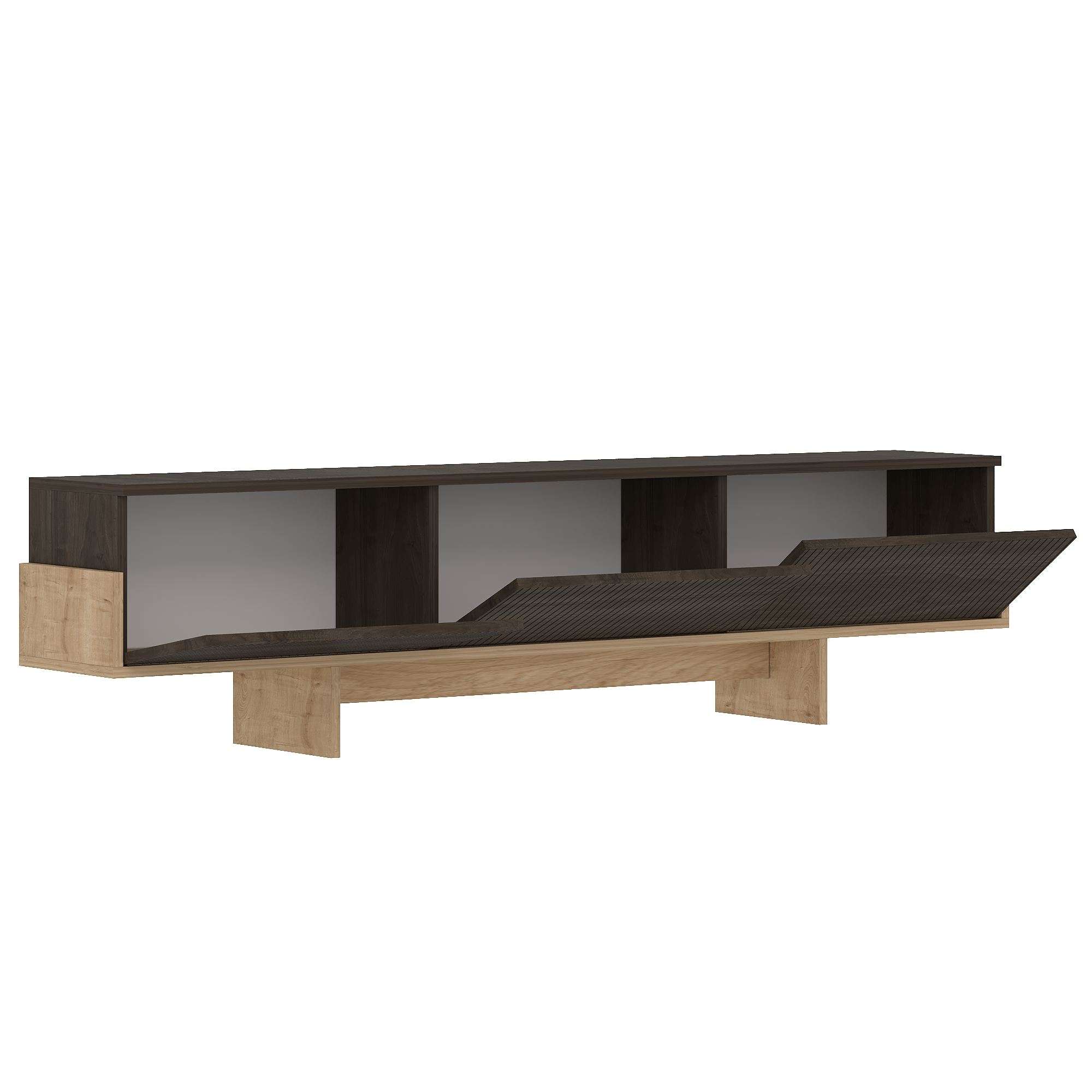 Comodă TV Hanah Home, PAL melaminat, 180 x 30 x 44.6 cm, nuc/sapphire stejar, 327ODS1606 — imaginea 5