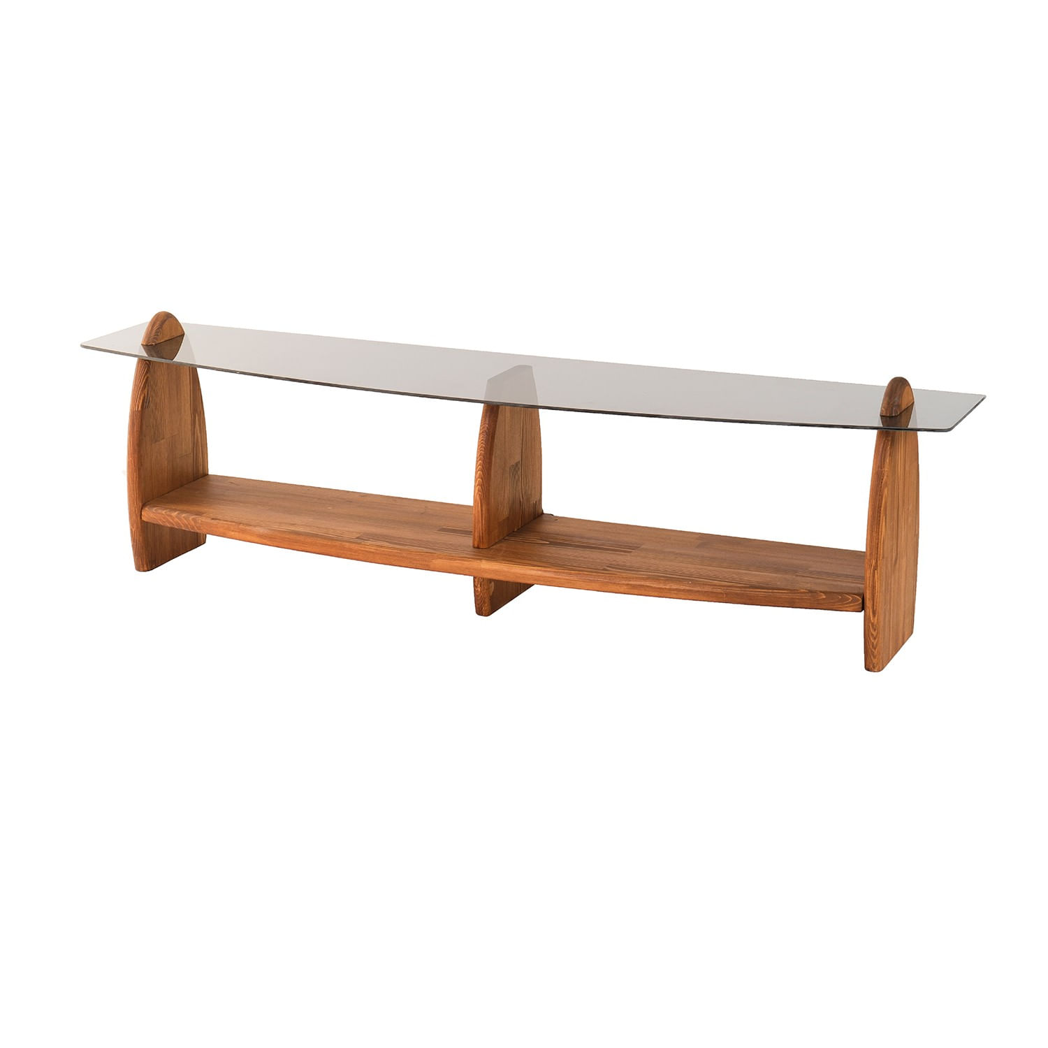 Comodă TV Hanah Home, pin, 160 x 35 x 45 cm, chesnut/fume, 552NOS1534 — imaginea 3