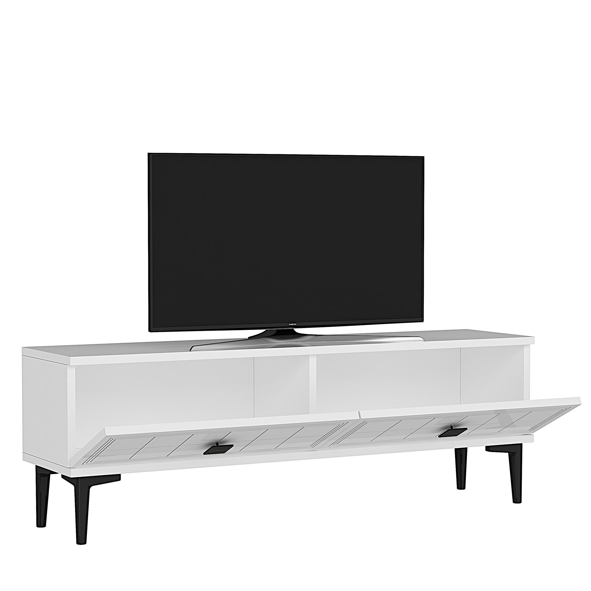 Comodă TV Hanah Home, PAL melaminat, 120 x 29.6 x 41 cm, alb, 555CHM1102 — imaginea 3