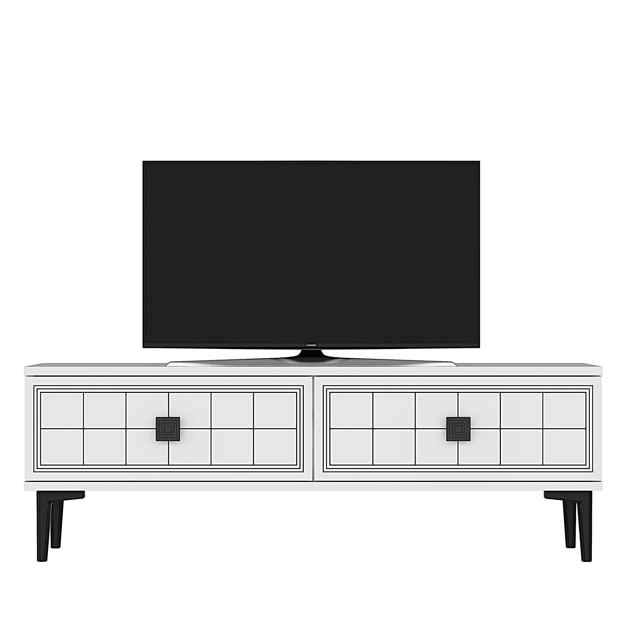 Comodă TV Hanah Home, PAL melaminat, 120 x 29.6 x 41 cm, alb, 555CHM1102 — imaginea 4